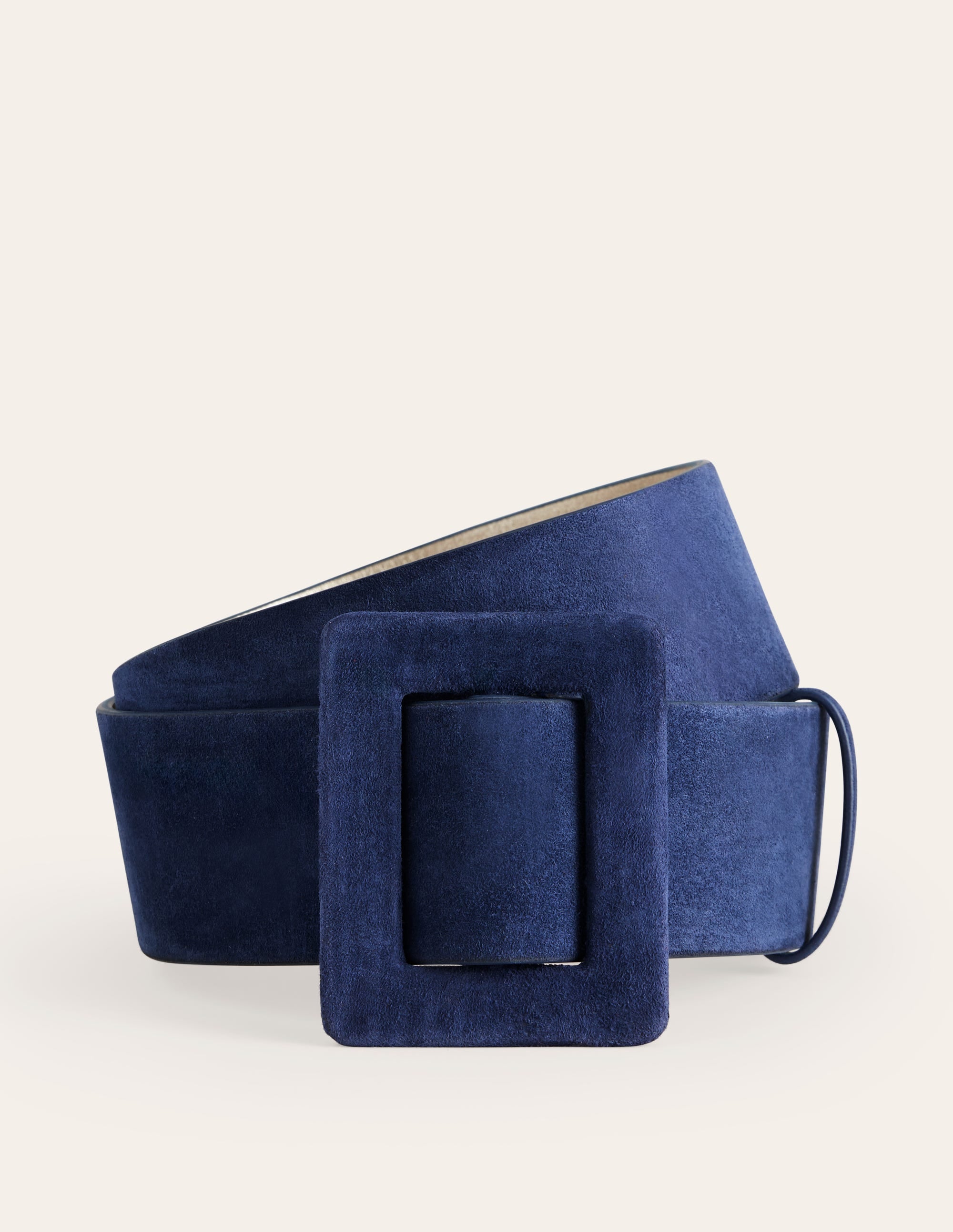 Ceinture en daim à boucle-Bleu marine - Image 2