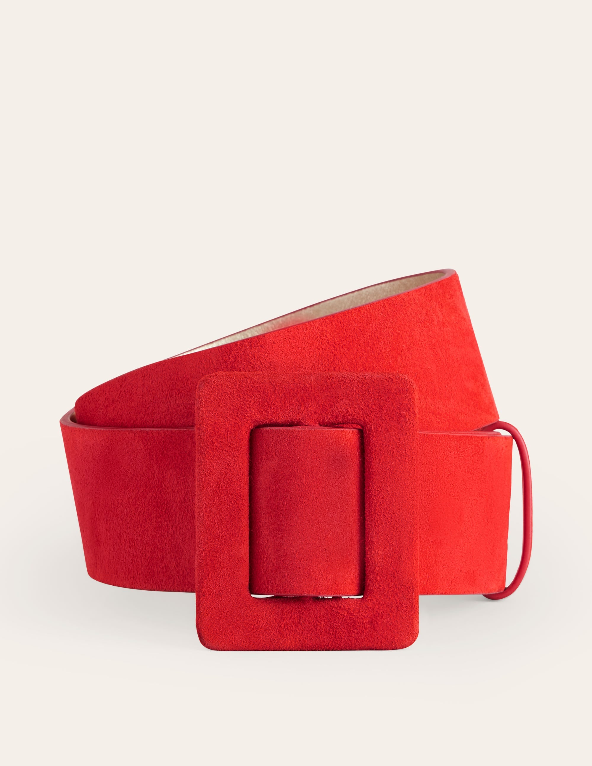 Ceinture en daim à boucle-Rouge boîte aux lettres - Image 2