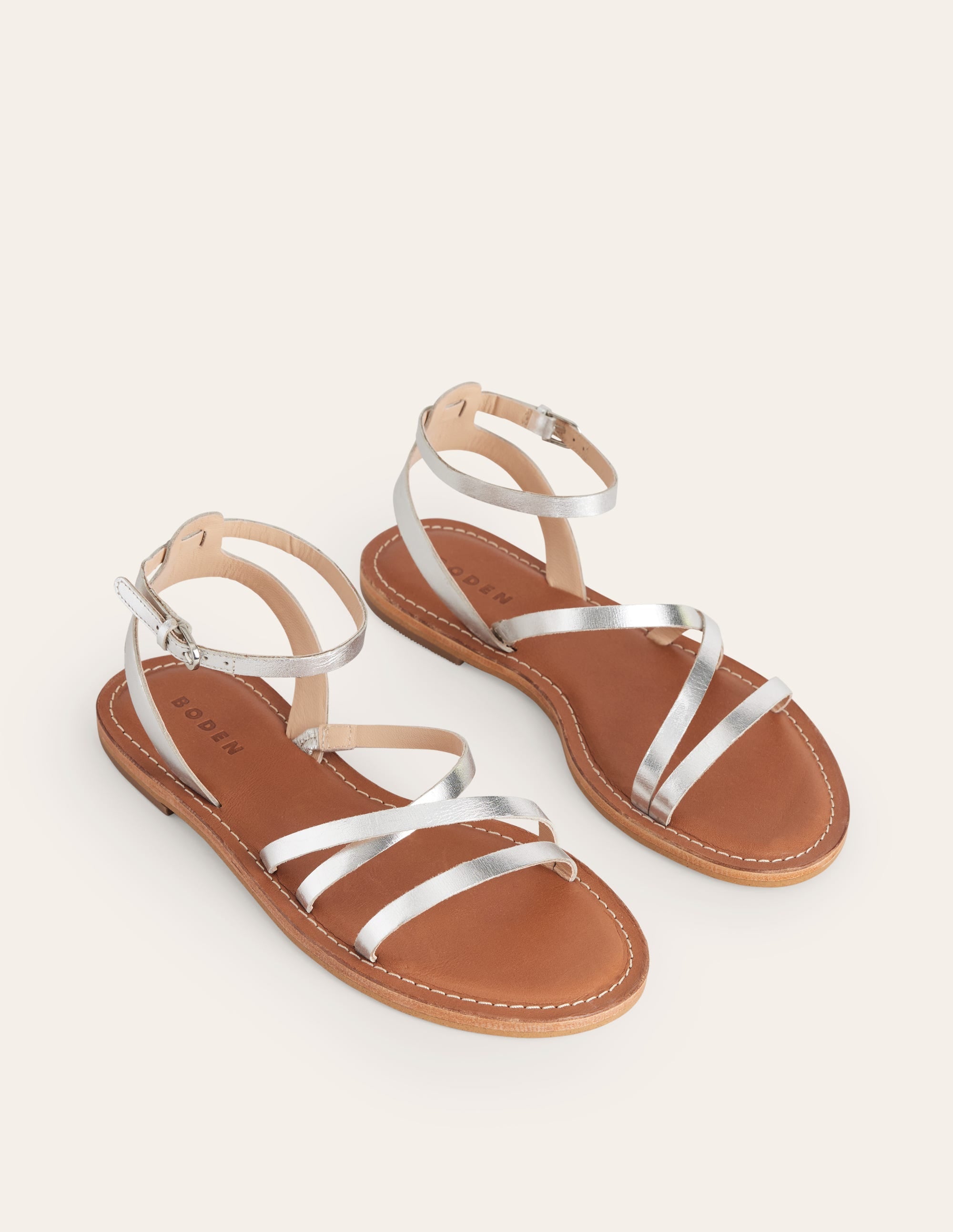 Flache Sandalen für jeden Tag-Metallic - Image 3