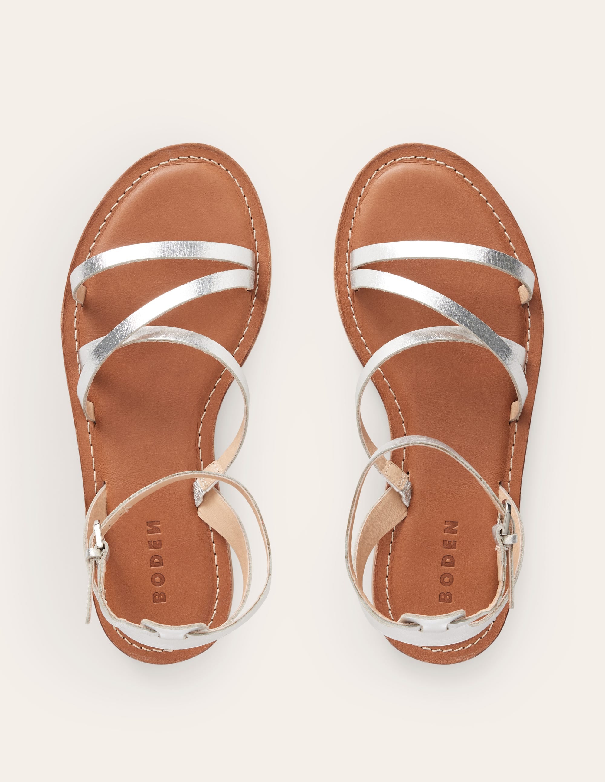 Flache Sandalen für jeden Tag-Metallic - Image 5