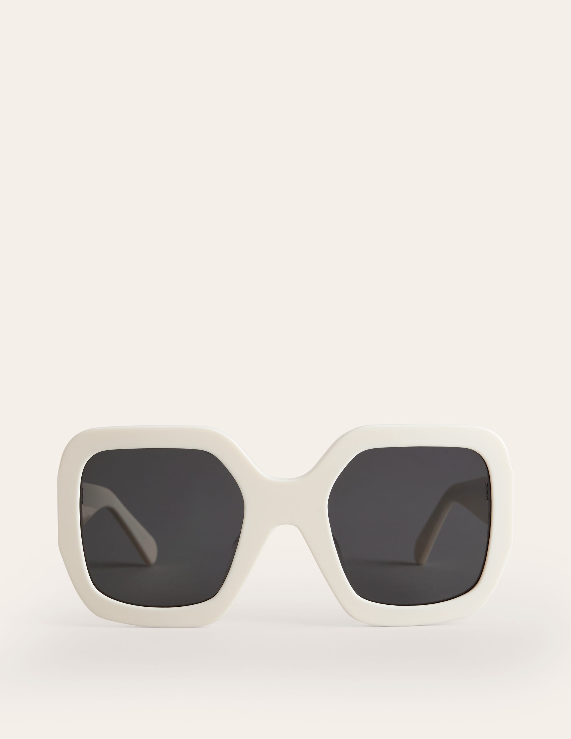 Übergroße, quadratische Sonnenbrille-Weiß - Image 2