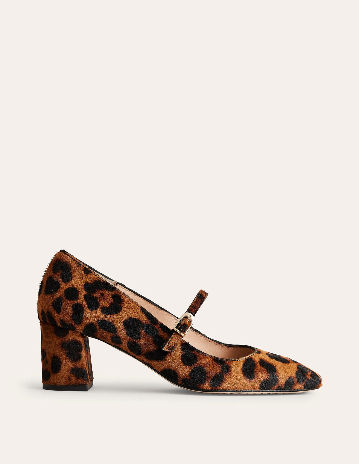 Mary Janes mit Blockabsatz-Klassisches Leopardenmuster Ponyhaar-2