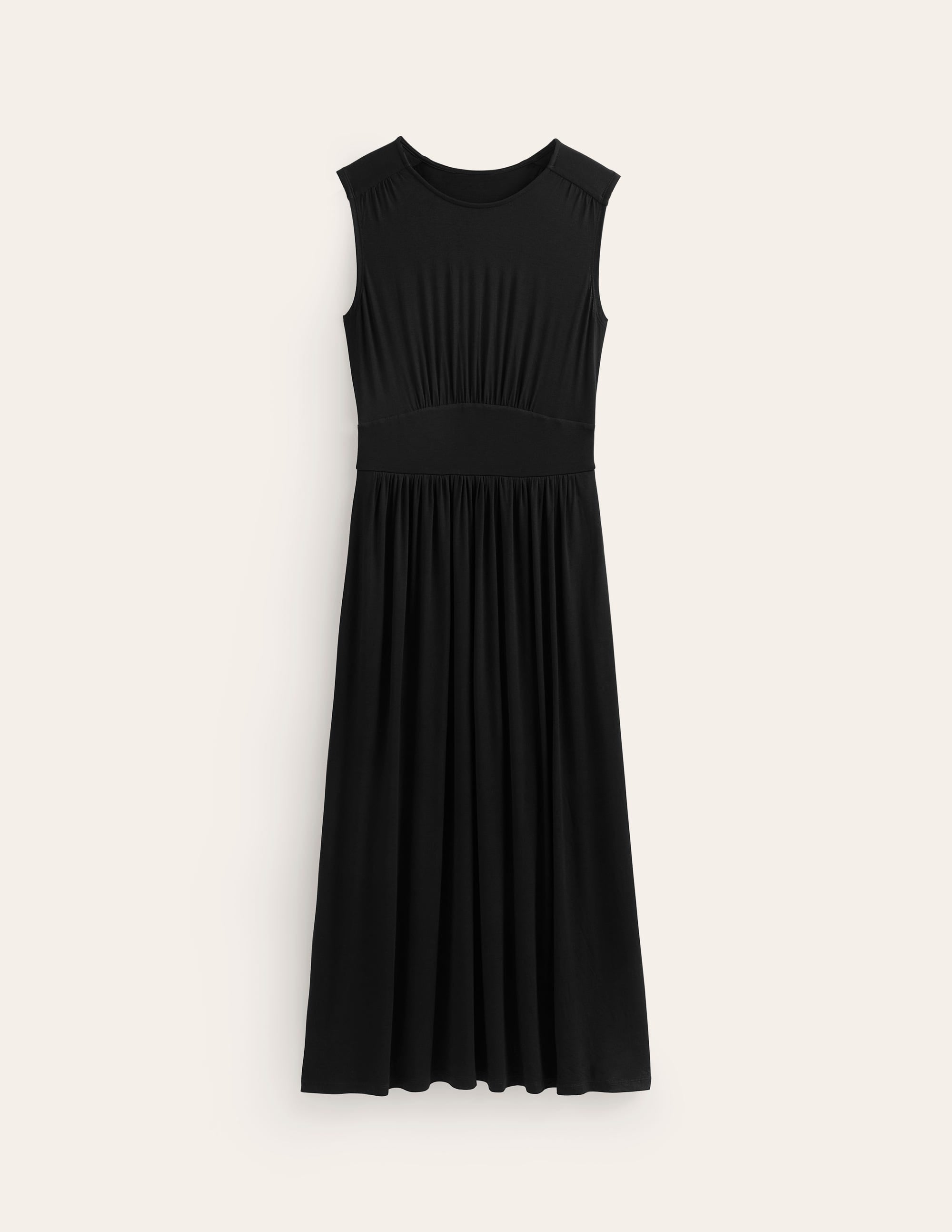 Robe midi Thea sans manches-Noir - Image 5