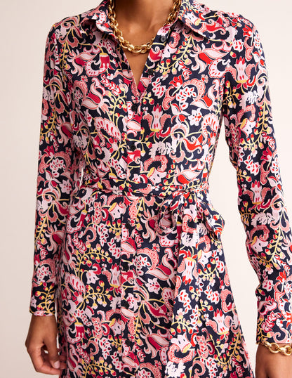 Kate Midi-Hemdblusenkleid-Sanfte Pfingstrose, Zuckererbse-2