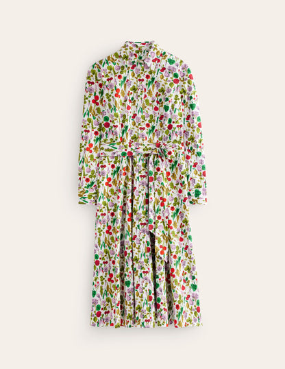 Amy Midi-Hemdblusenkleid aus Baumwolle-Naturweiß, Frühling verkürzt-5
