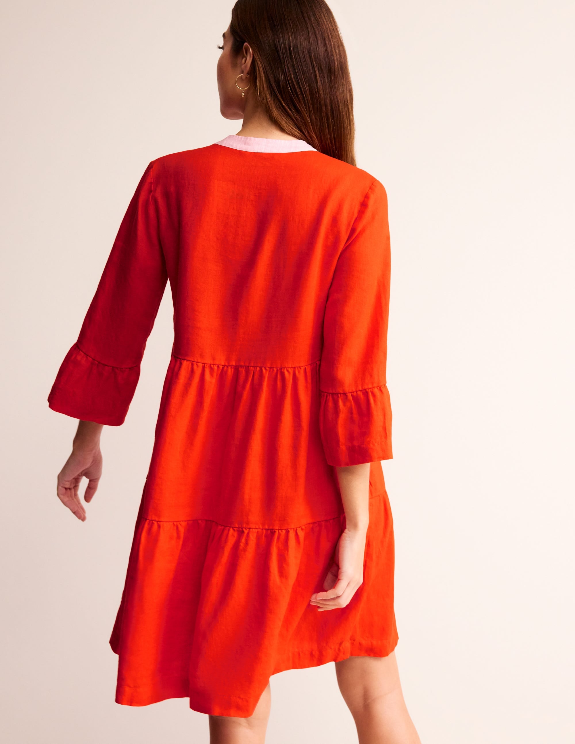 Robe courte Sophia en lin-Fiesta - Image 3