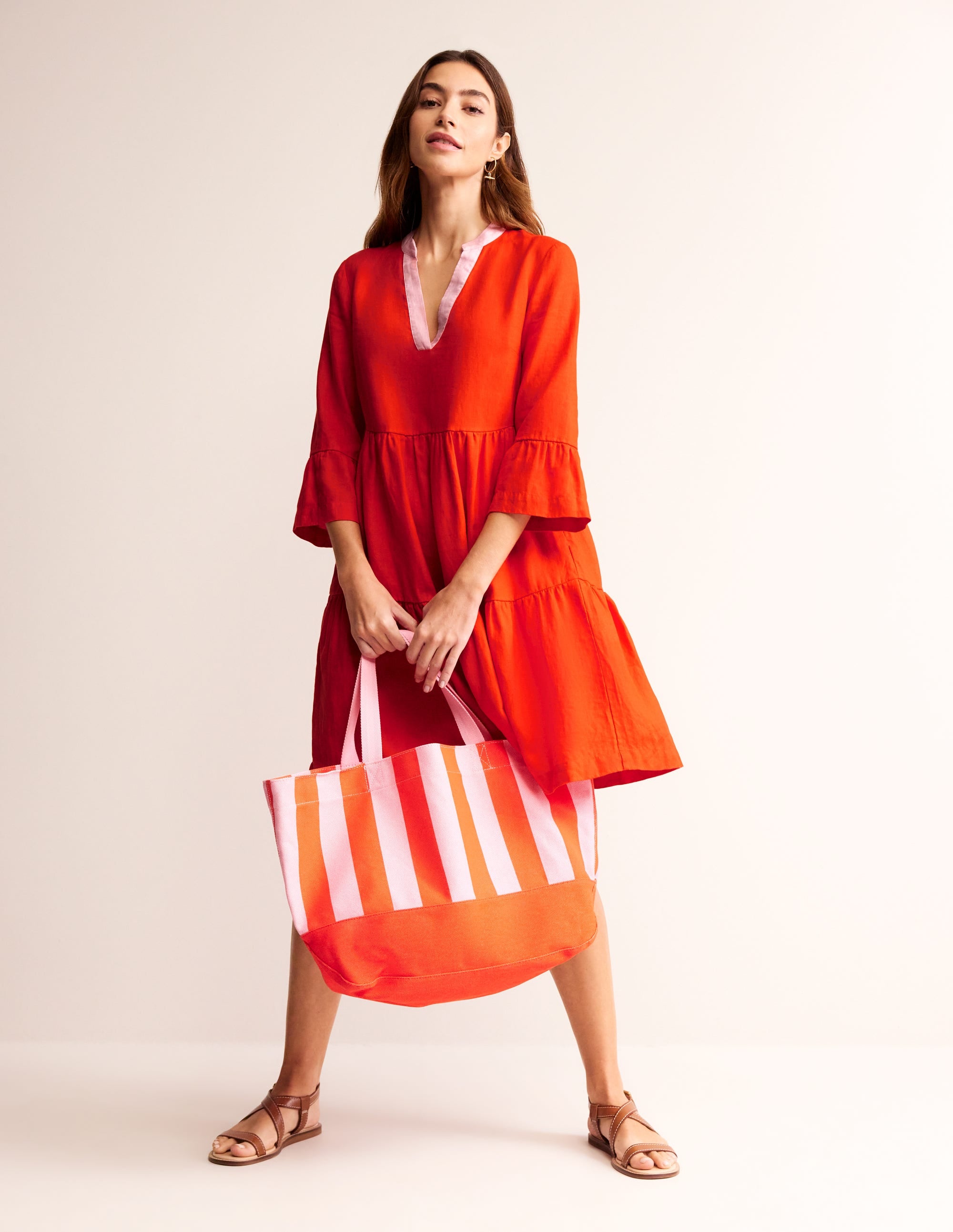 Robe courte Sophia en lin-Fiesta - Image 5