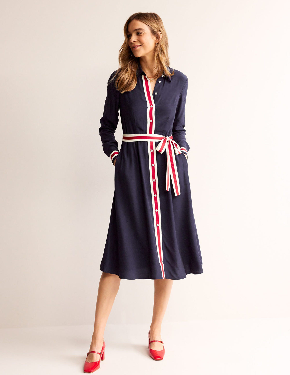 Kate Spitzen-Hemdkleid-Marineblau-2