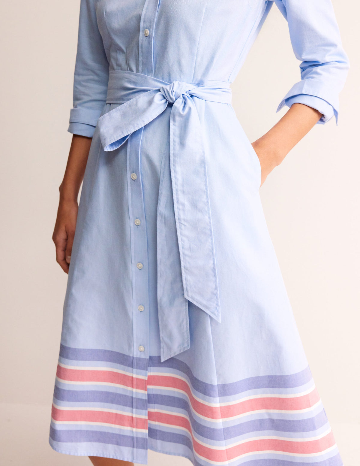 Kate Chambray-Hemdblusenkleid-Faux-Uni - Image 2