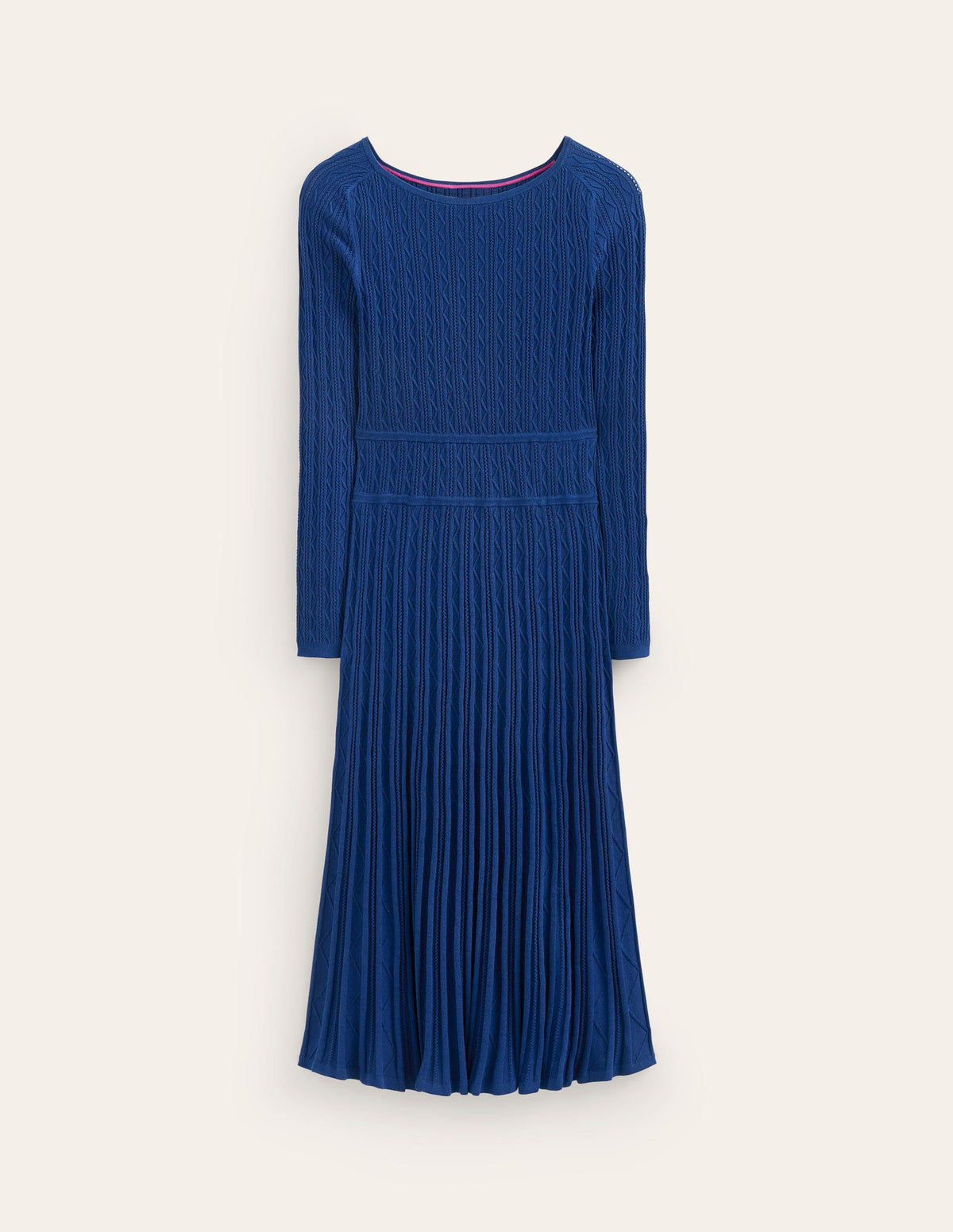 Imogen Empire-Strickkleid-Marineblau Pfingstrose-5