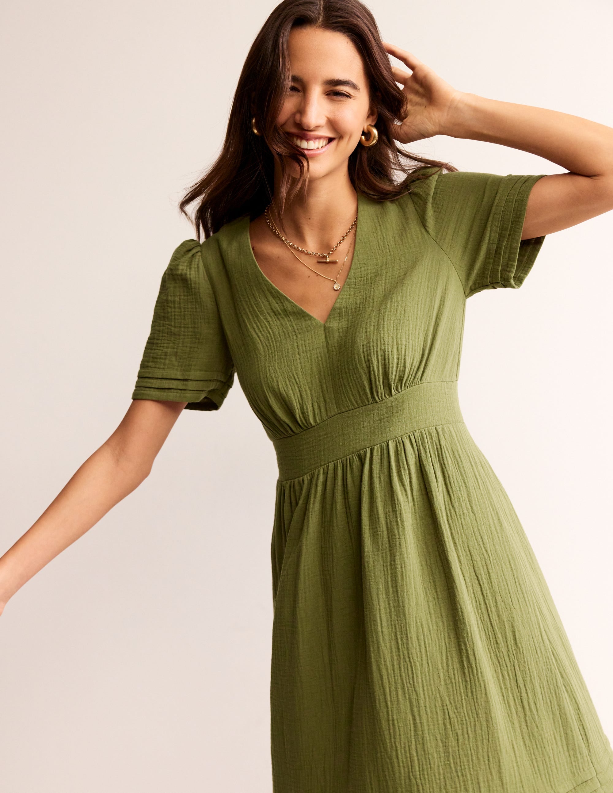 Eve Doppeltuch-Midikleid-Eintagsfliege - Image 1