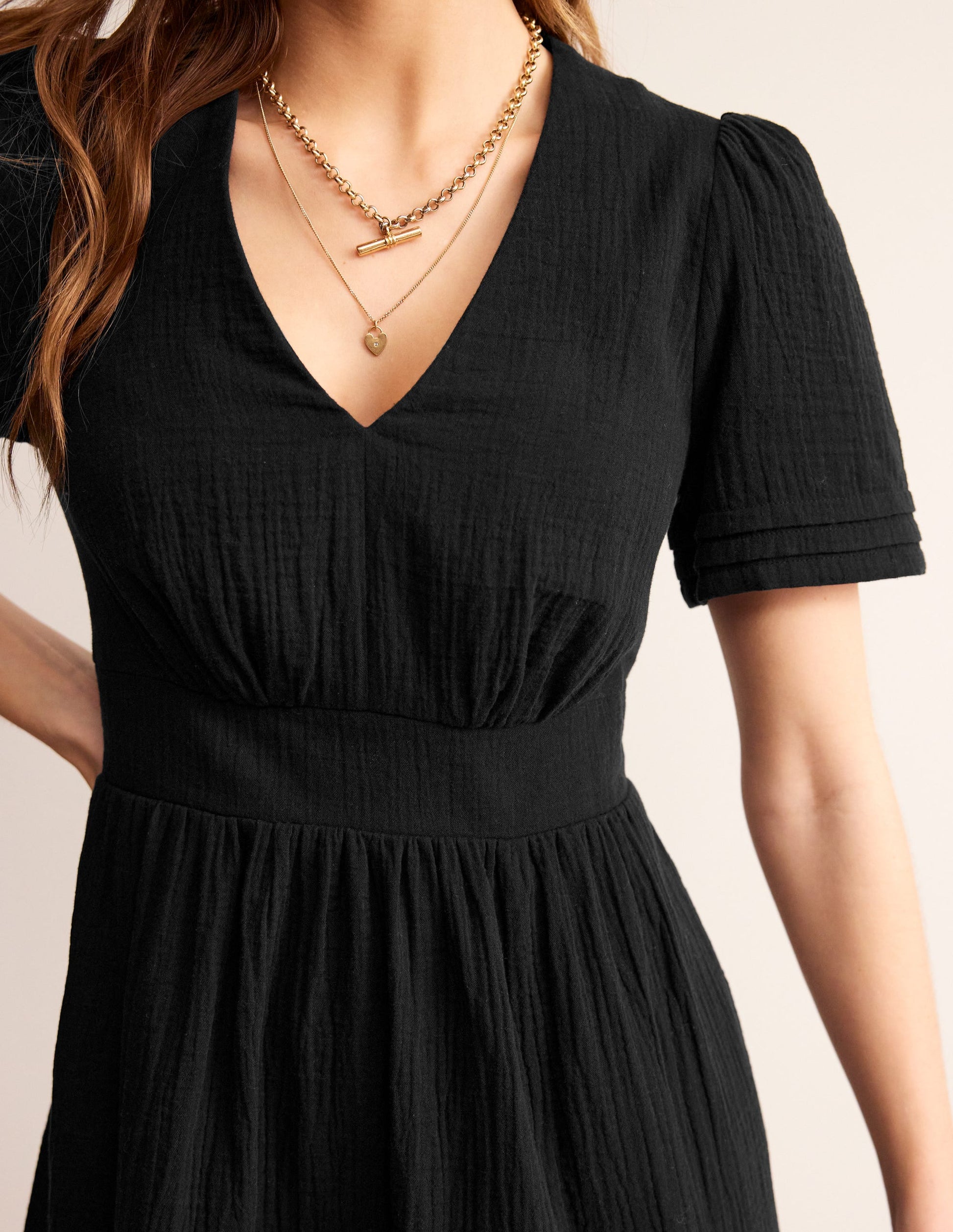 Robe courte Eve double-étoffe-Noir-2