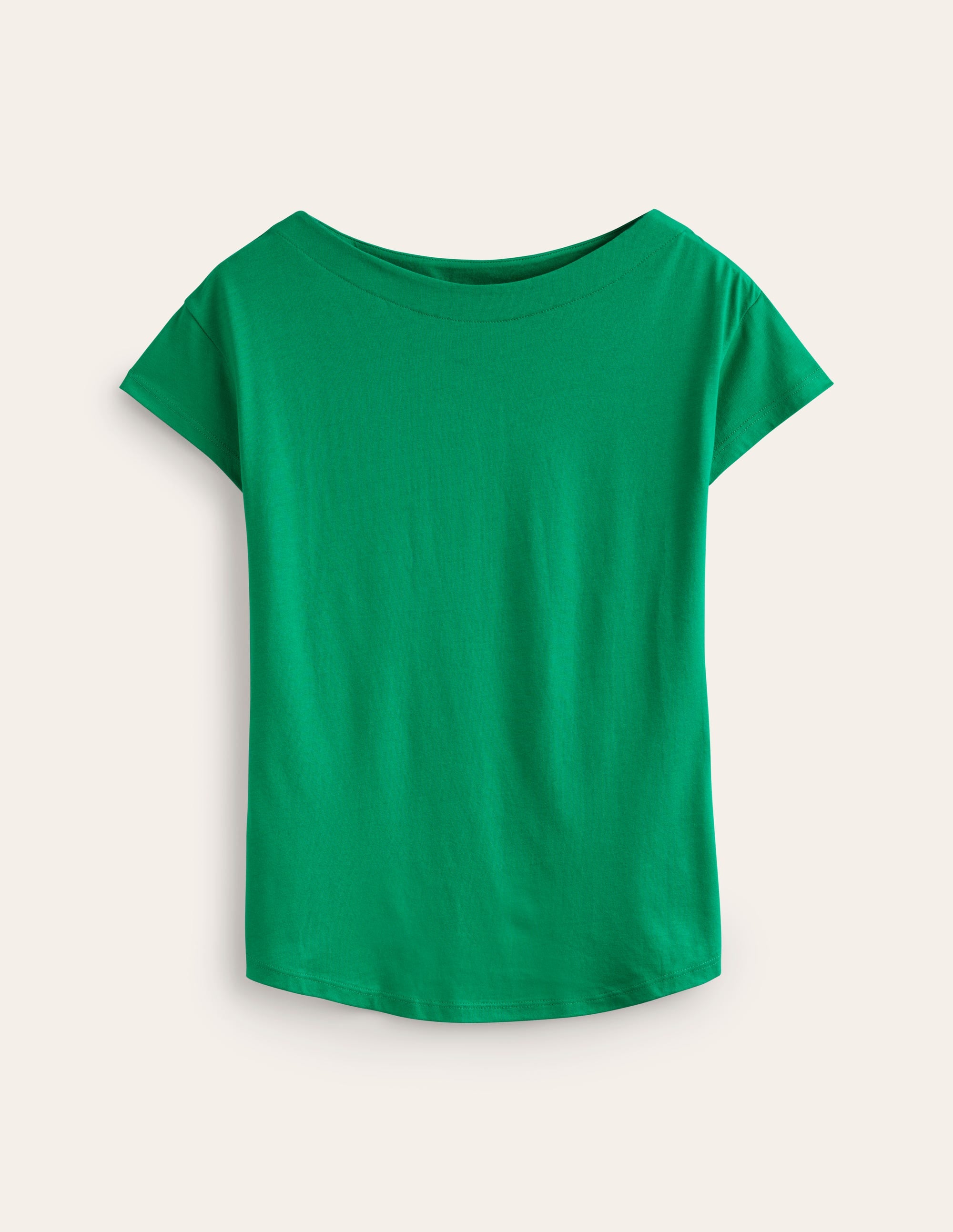 Superweiches T-Shirt mit U-Boot-Ausschnitt-Pfeffergrün - Image 5