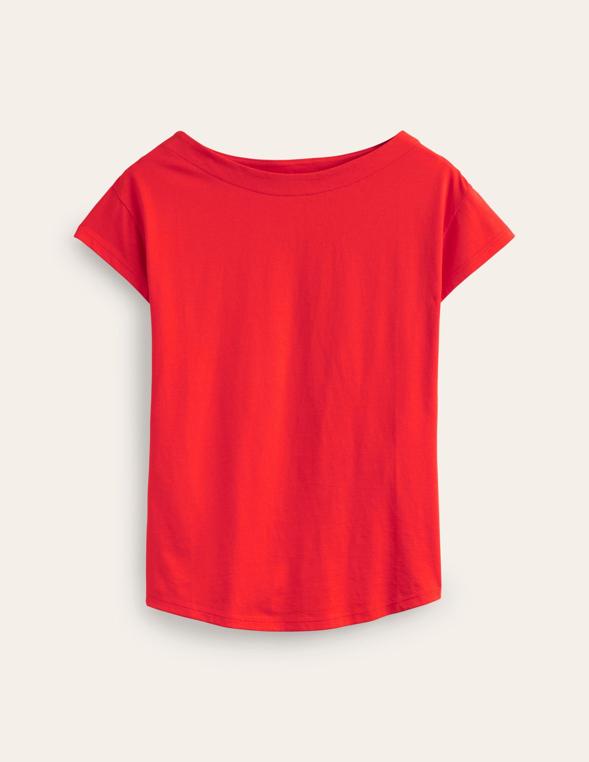 Superweiches T-Shirt mit U-Boot-Ausschnitt-Anemone Honeycomb Spot-5