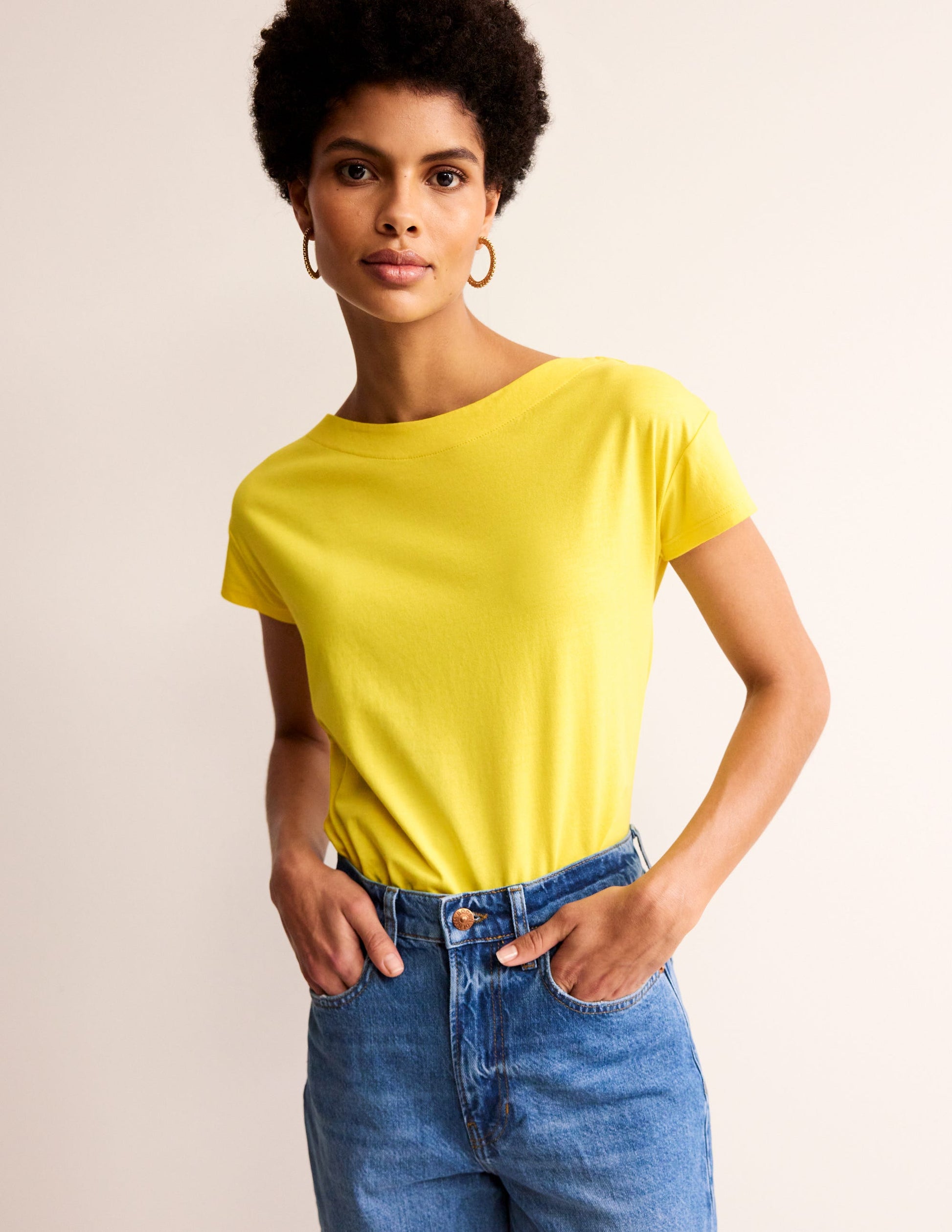 T-shirt à col bateau ultra-doux-Éclat vert-2