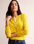 Catriona Cotton Cardigan-Mimosa Yellow