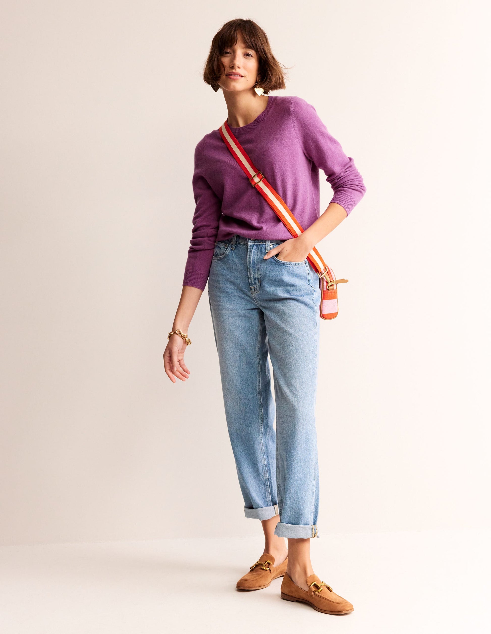 Eva Kaschmirpullover mit Rundhalsausschnitt-Maulbeere-4