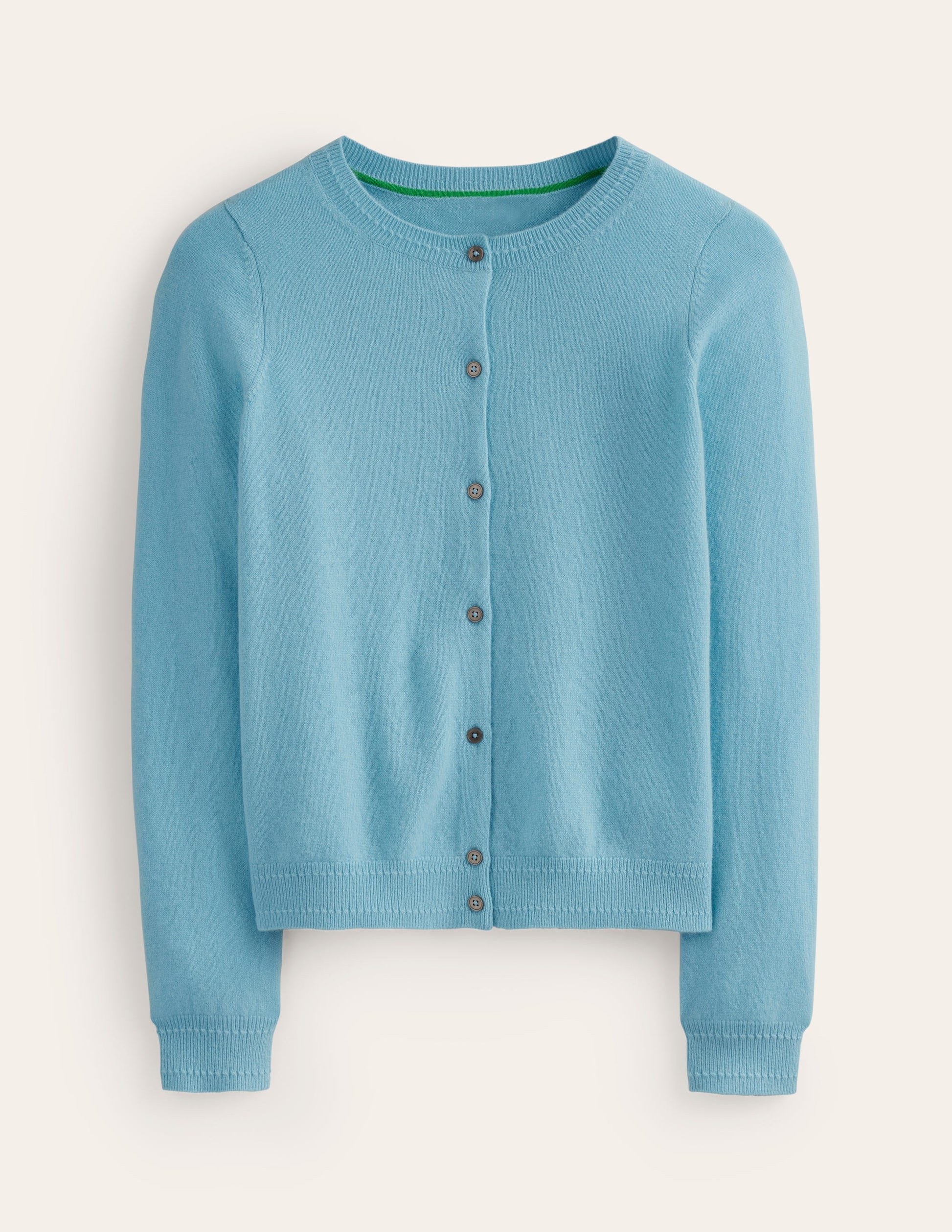 Eva Kaschmir-Strickjacke mit Rundhalsausschnitt-Hellblau-6