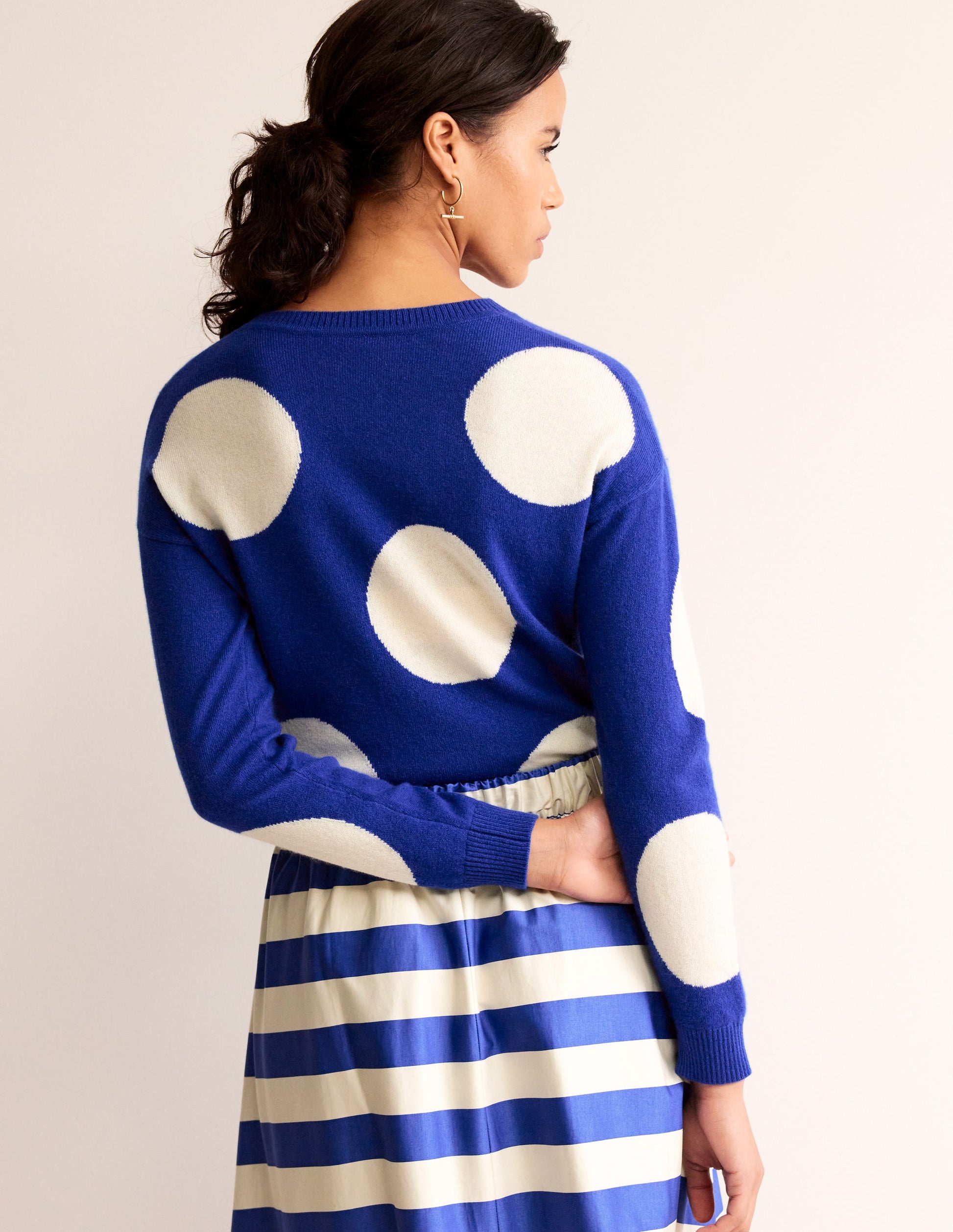 Lydia Kaschmirpullover-Surf The Web Blau, Punkte-3