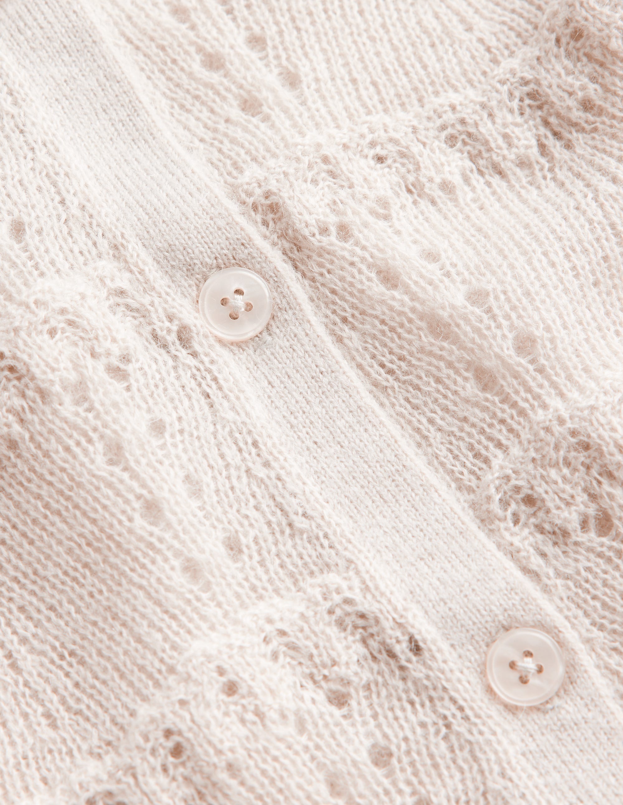 Flauschige Pointelle-Strickjacke-Vanille - Image 6