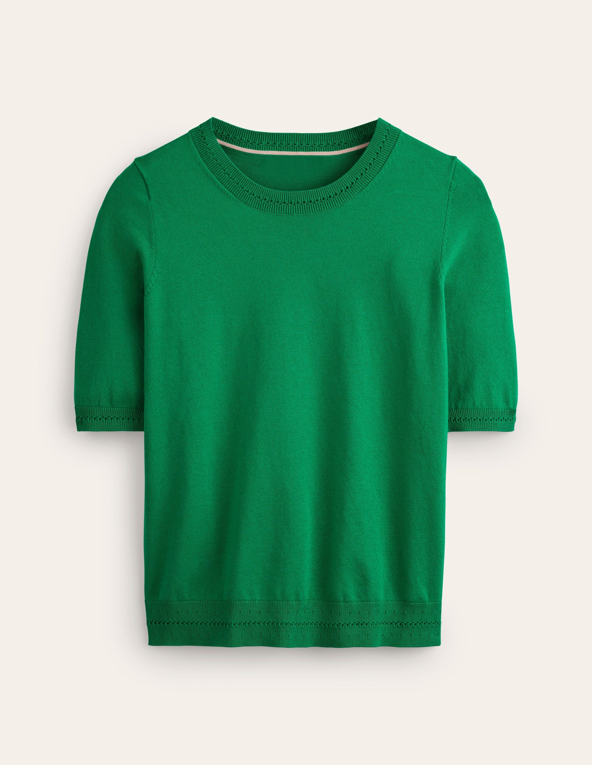 Catriona Baumwoll-T-Shirt mit Rundhalsausschnitt-Wiesengrün-5