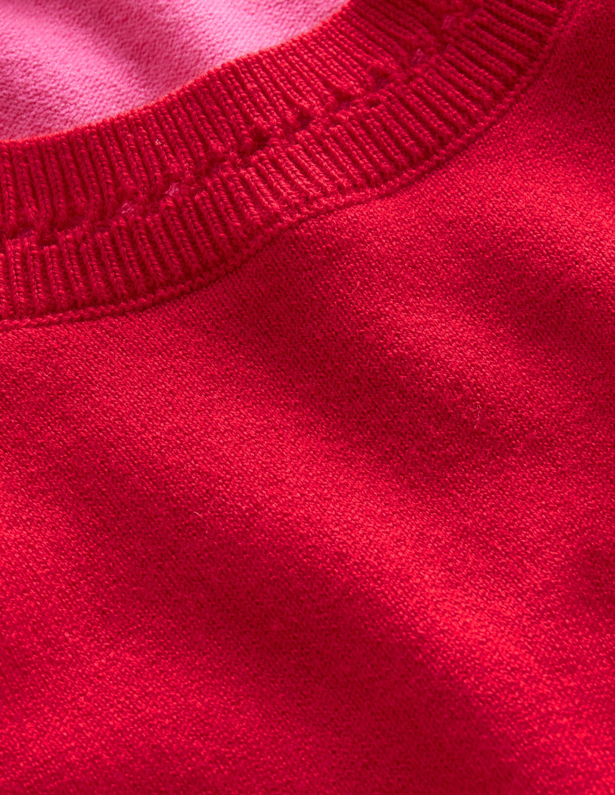 T-shirt col rond Catriona en coton-Flamme écarlate/sangria rose - Image 7