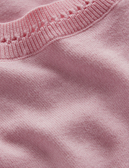 T-shirt col rond Catriona en coton-Orchideenrosa-6
