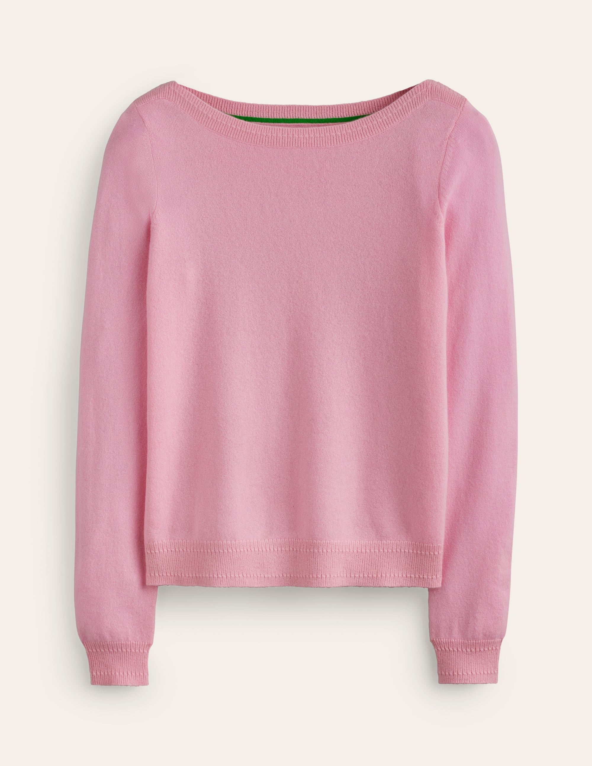 Eva Kaschmirpullover mit U-Boot-Ausschnitt-Orchideenrosa - Image 5