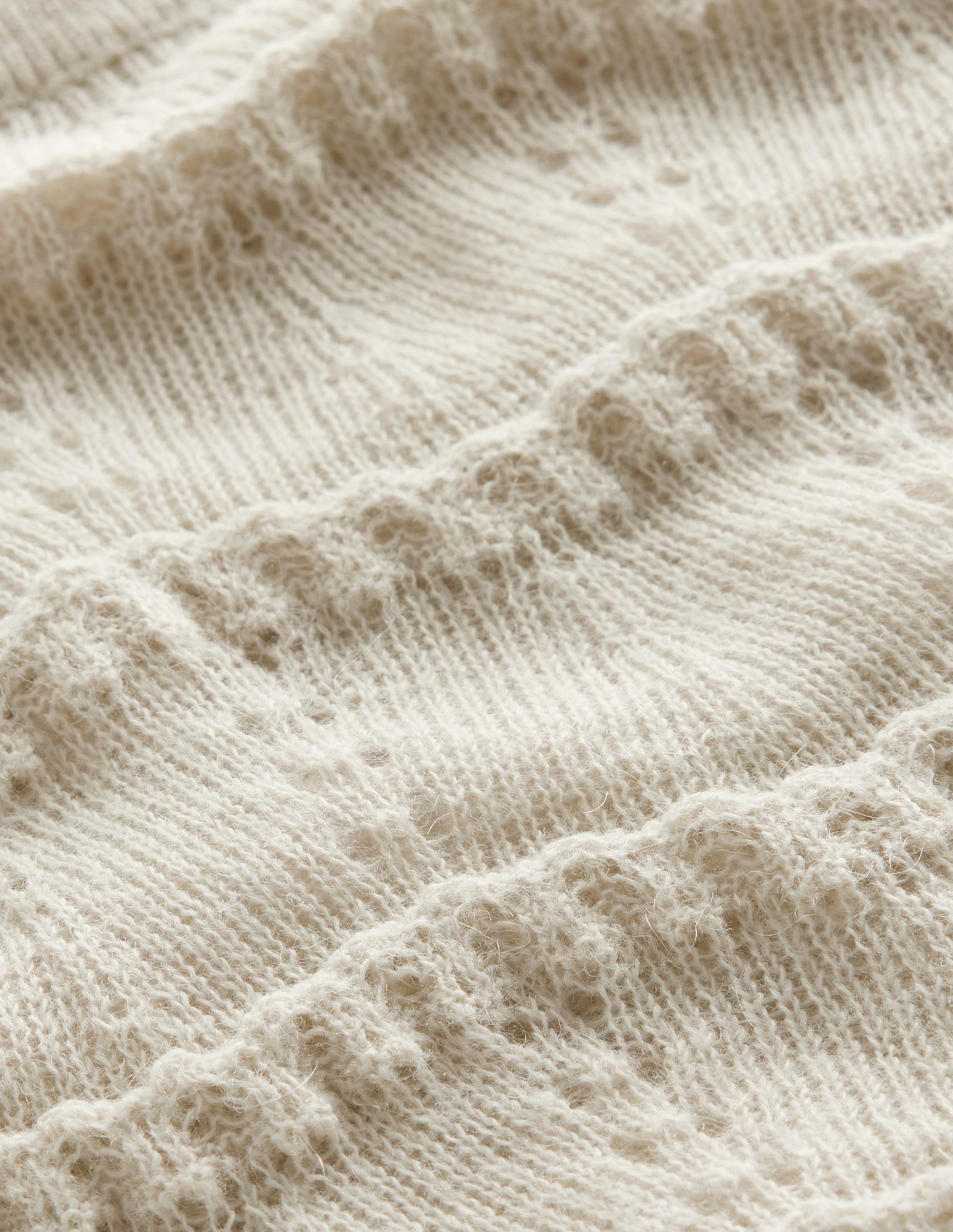 Pull duveteux en pointelle-Vanille - Image 6