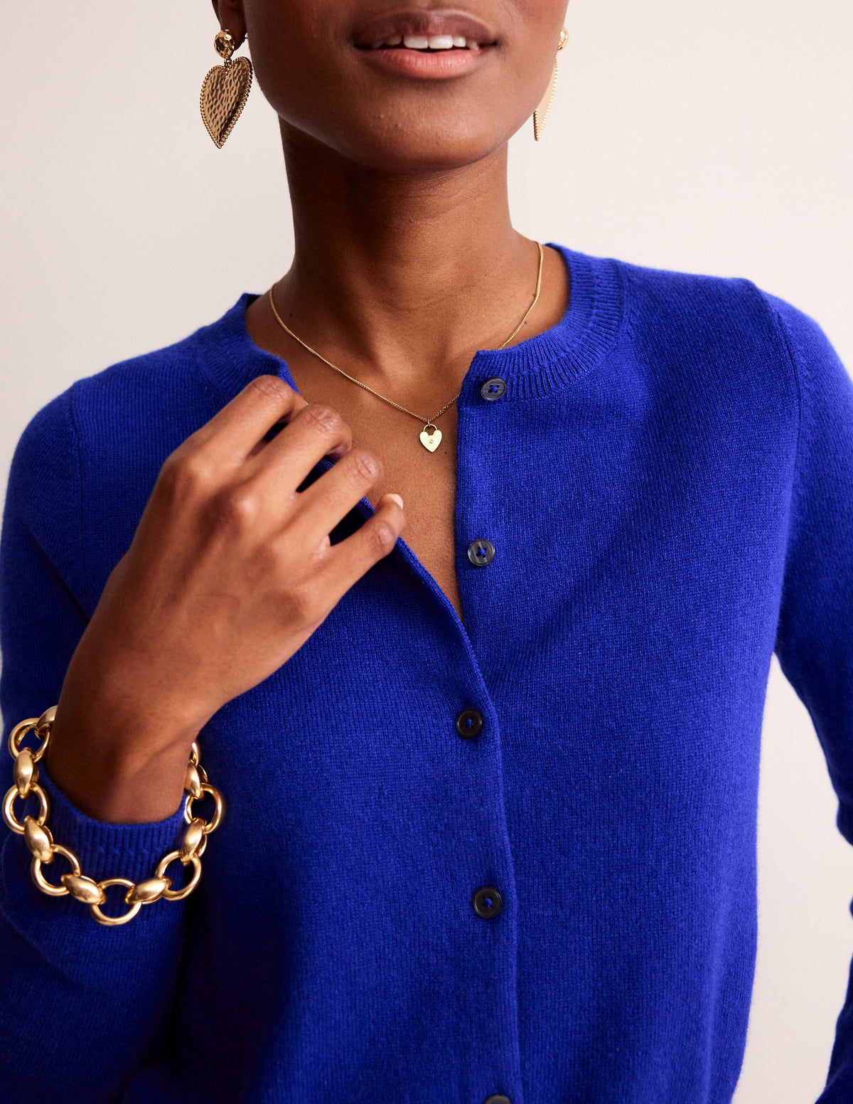 Eva Verkürzte Strickjacke aus Kaschmir-Leuchtendes Blau - Image 2