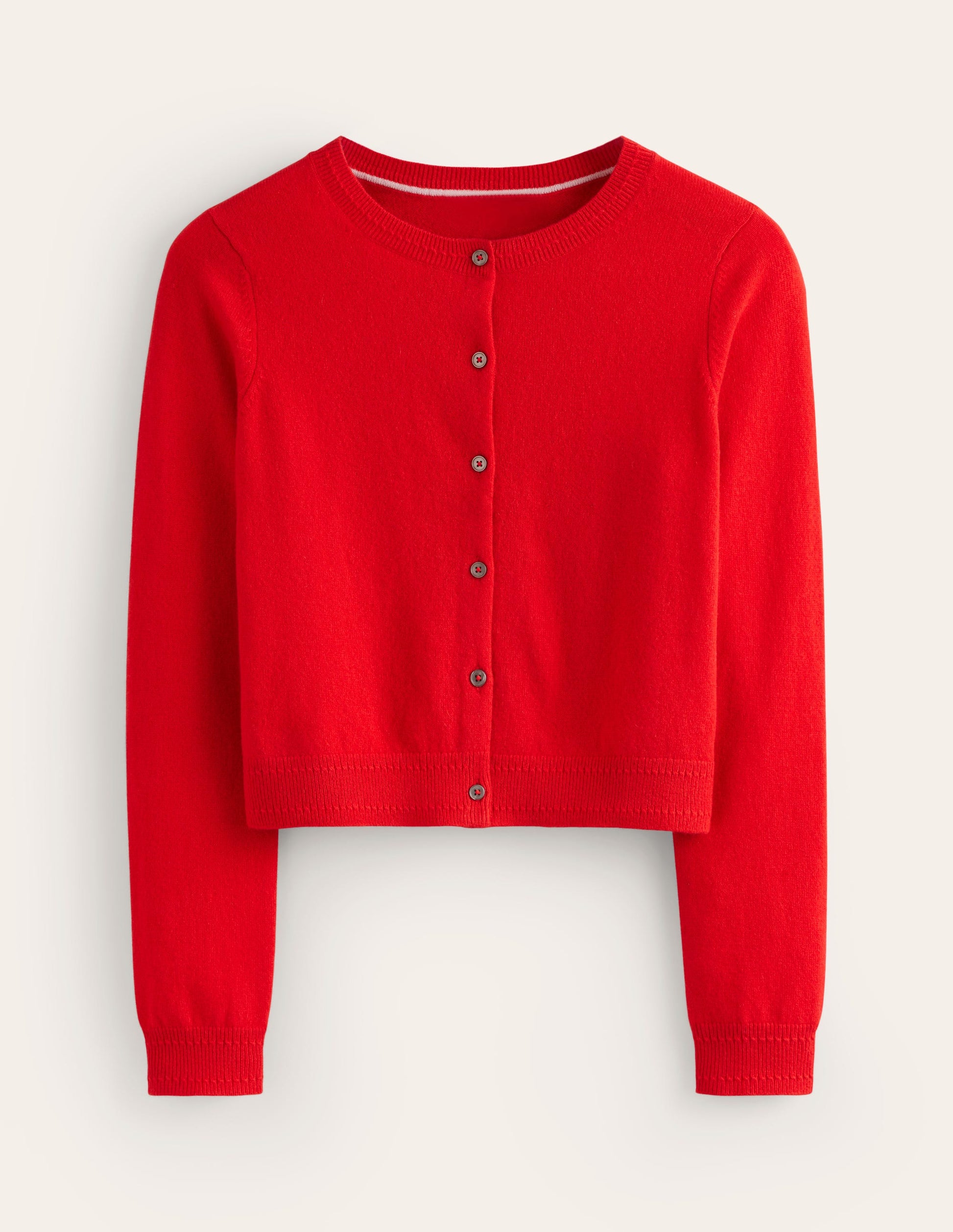 Cardigan court Eva en cachemire-Rouge Vif (BN883)-5
