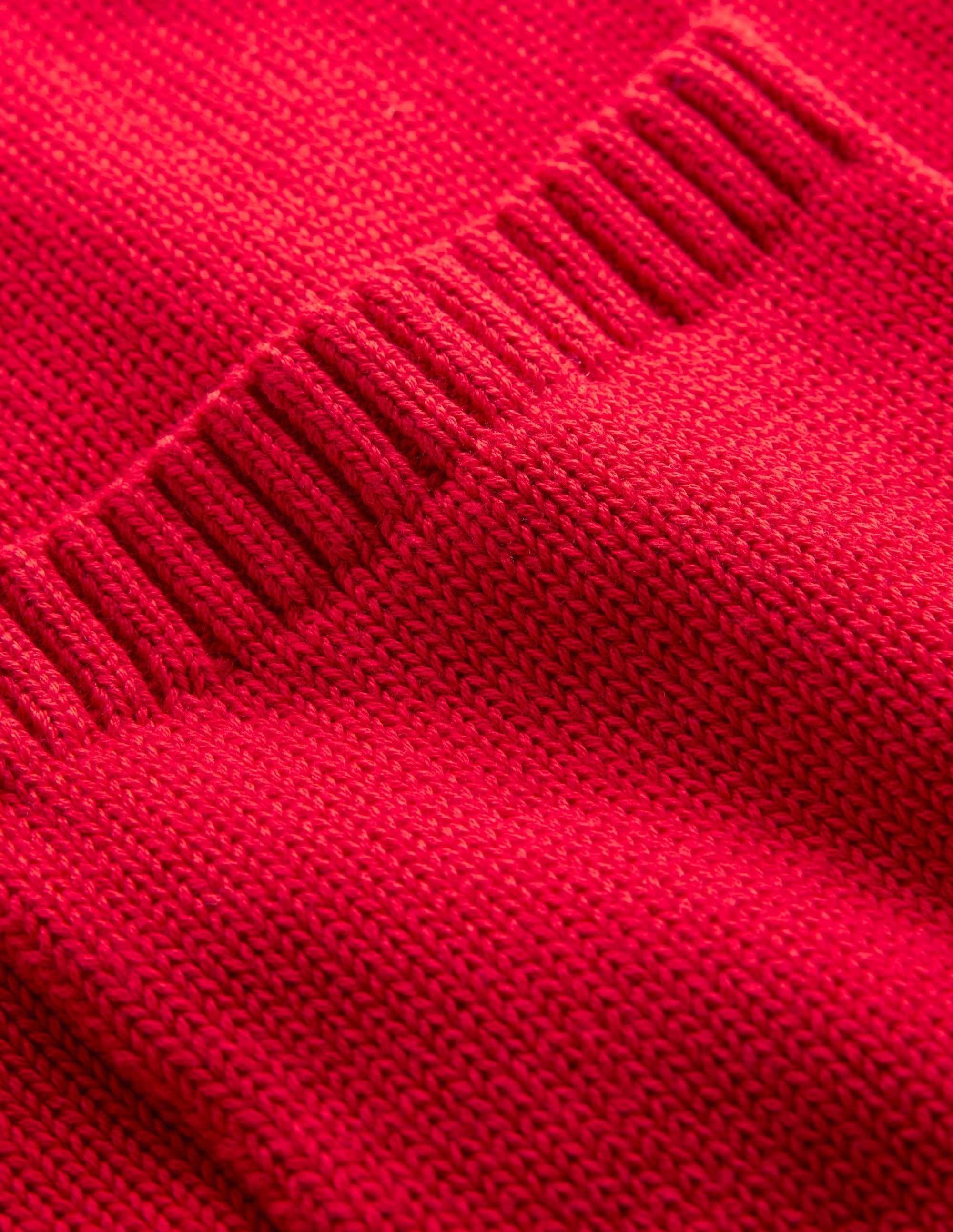 Gilet zippé en maille-Flamme écarlate, rayé ivoire - Image 7