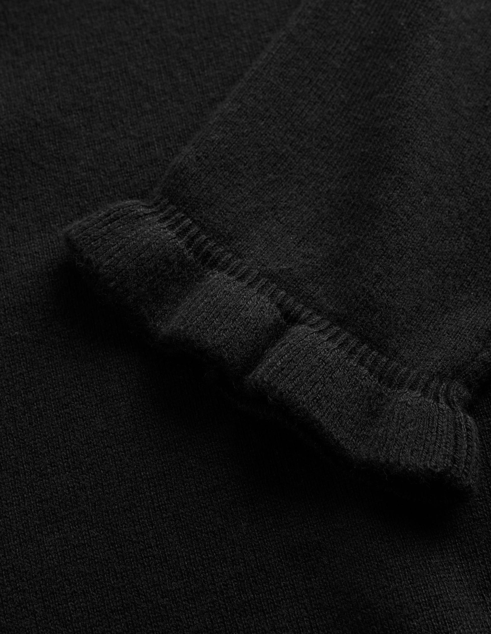 Pull volanté en mérinos et coton-Noir-6