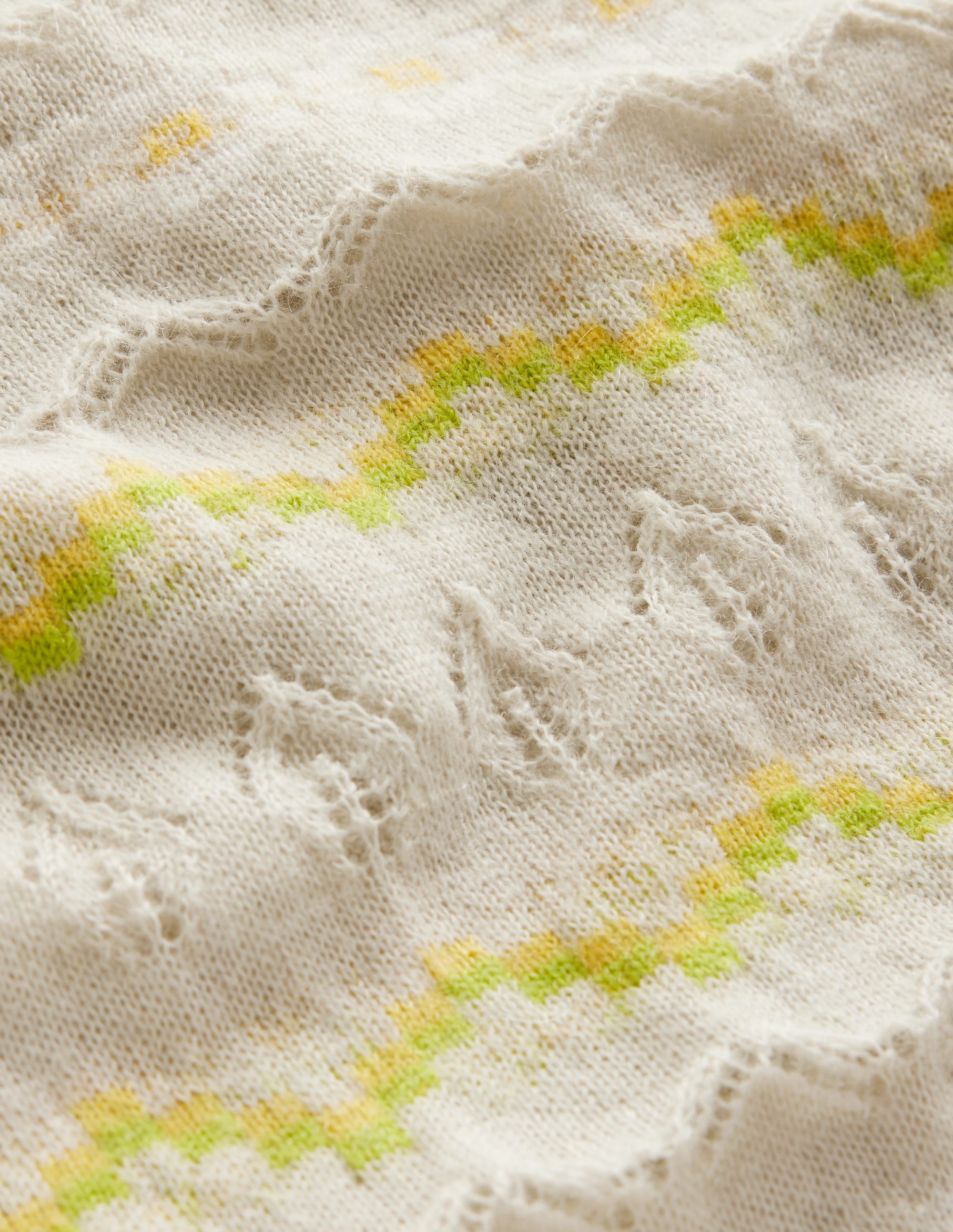 Pull duveteux motif jacquard-Avoine chiné - Image 6