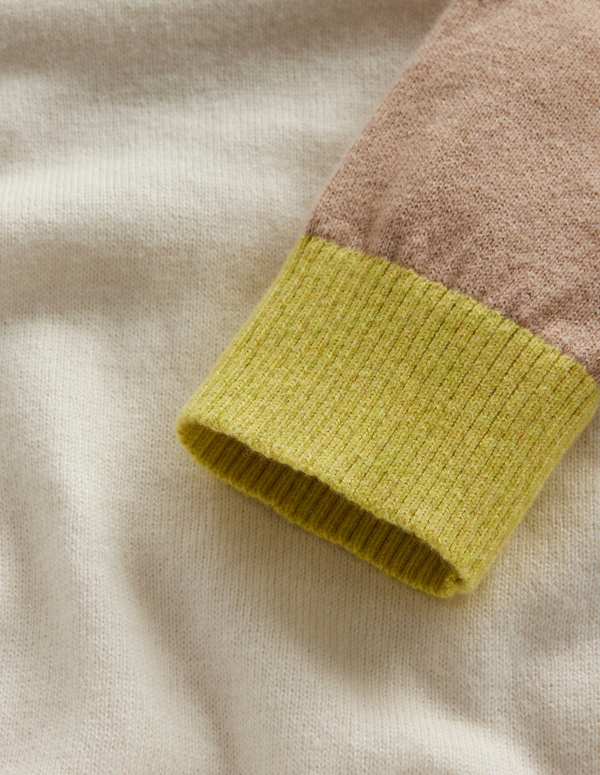 Meg Pullover mit Raglanärmeln-Naturweiß, Chinchilla Blockfarben-6
