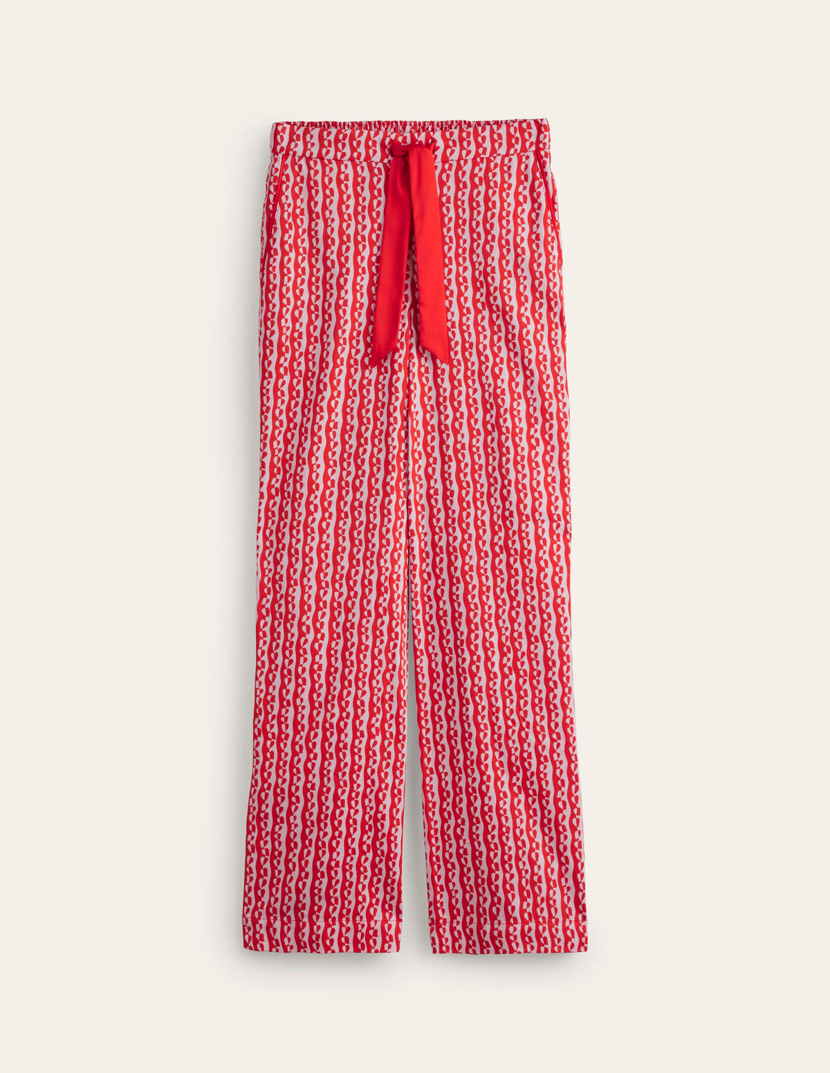 Schlafanzughose aus Baumwollsatin-Orchideenpink, Abstrakt Herz-5