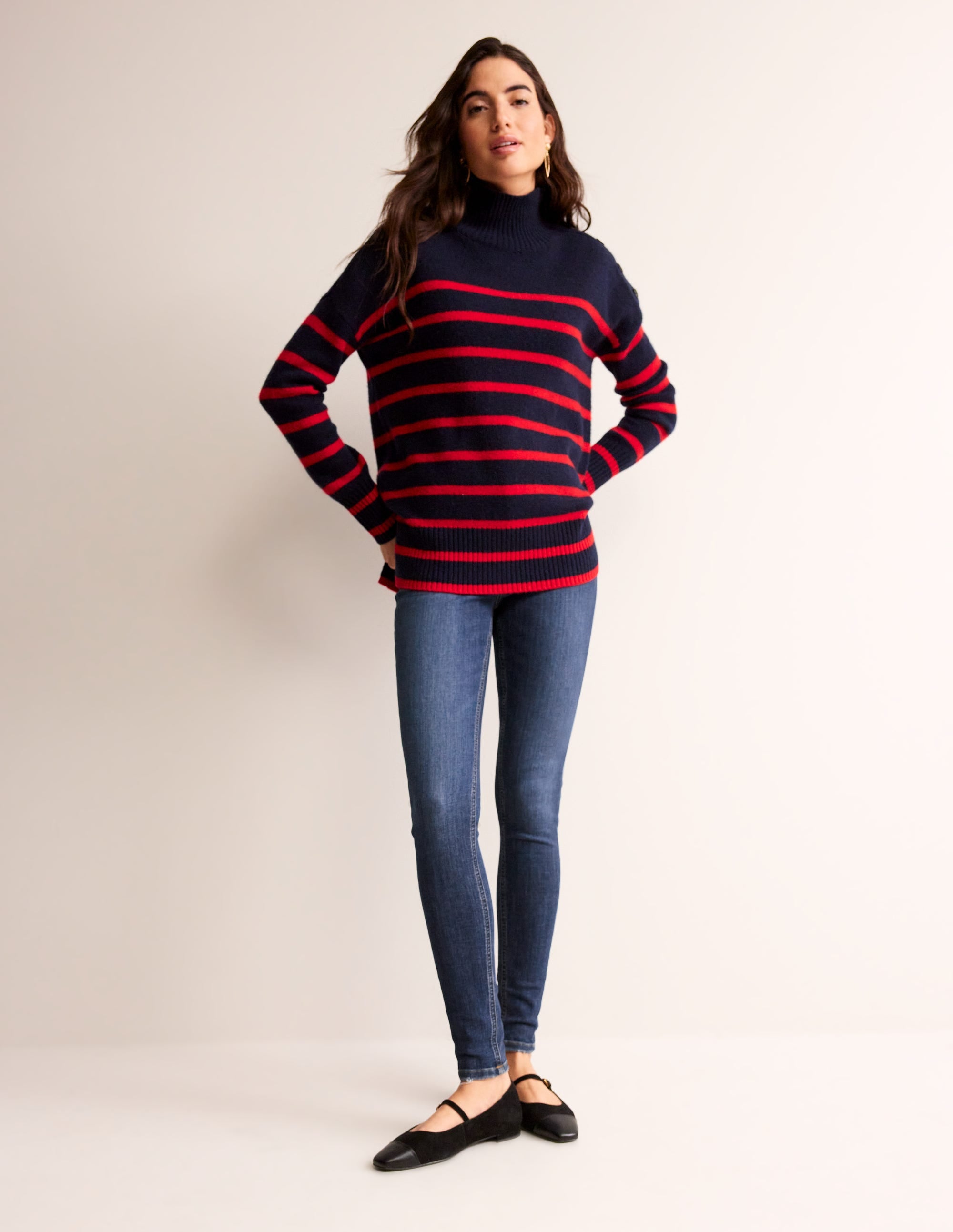 Röhrenjeans mit hohem Bund-Mittleres Vintageblau - Image 1