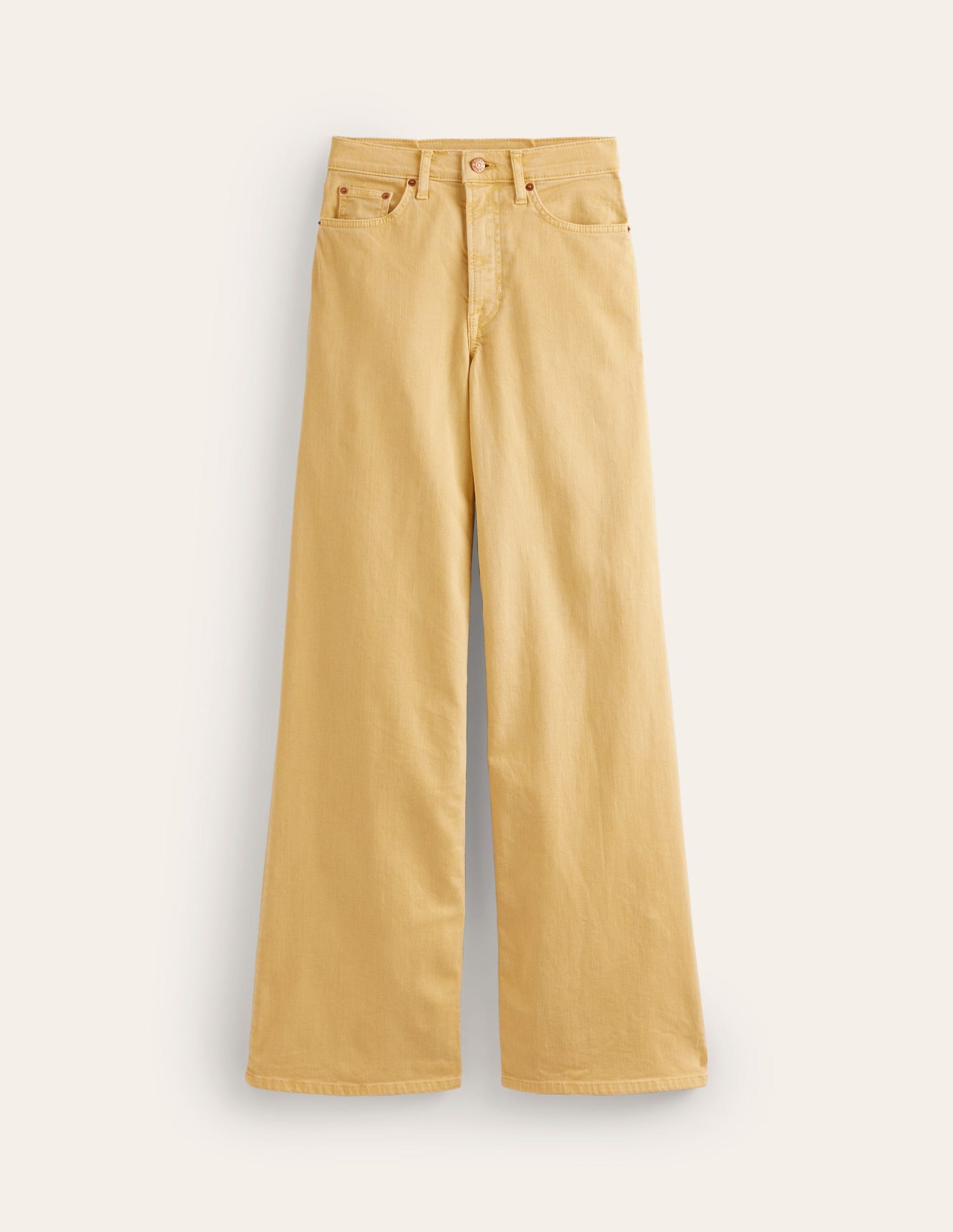 High Rise Wide Leg Jeans-Dusky Citron