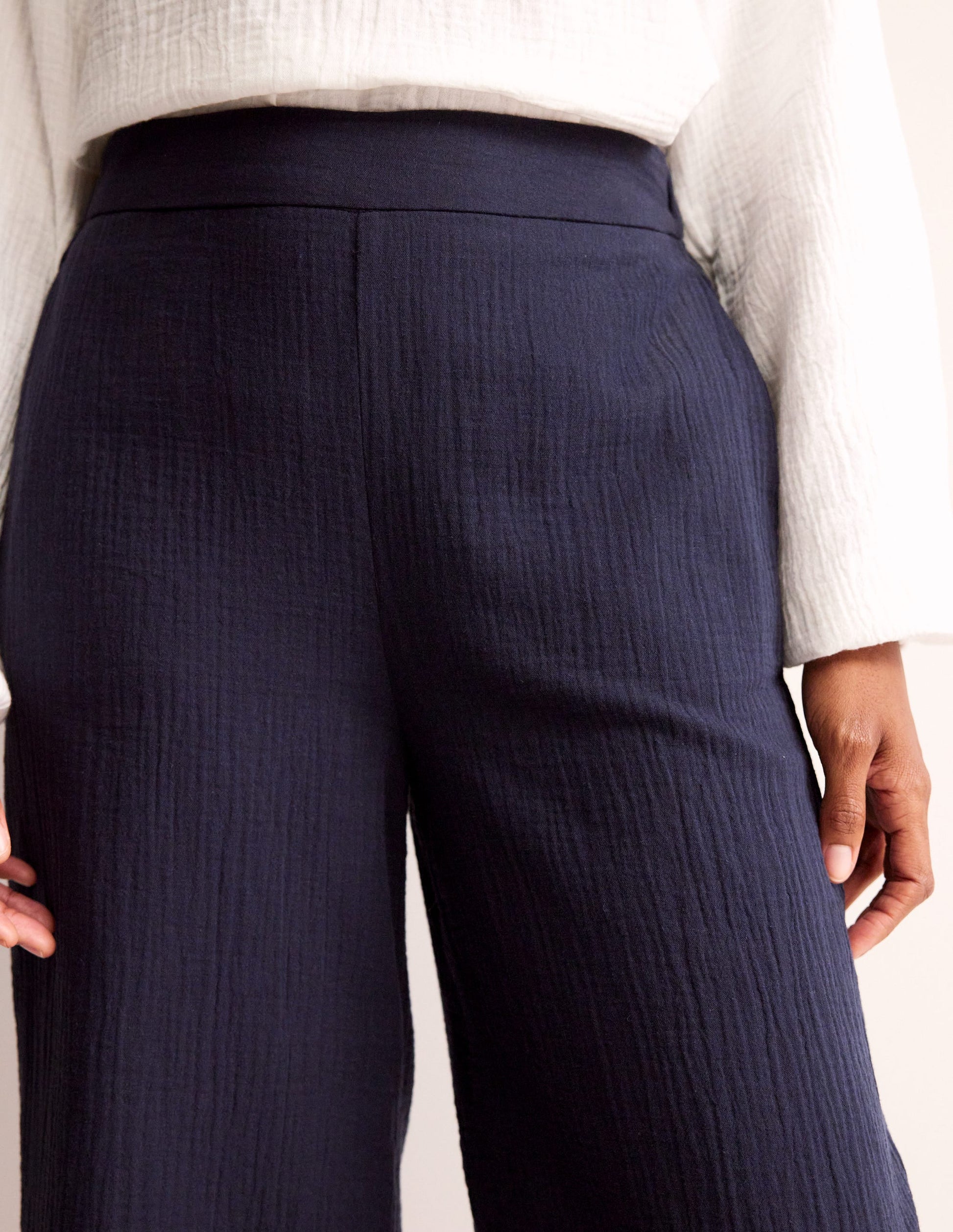 Hose aus Doppeltuch zum Hineinschlüpfen-Aqua Marine Marl-2
