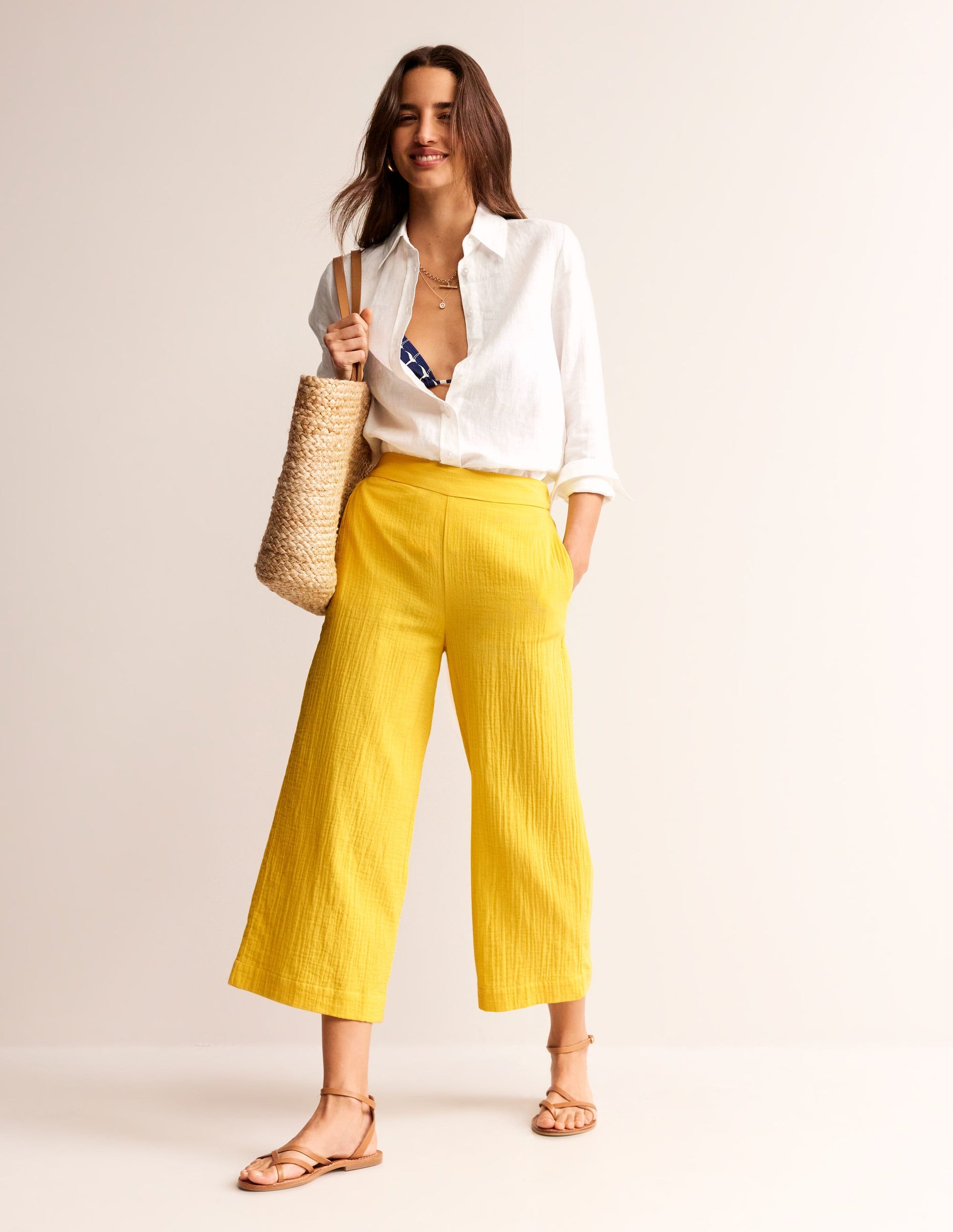 Pantalon à enfiler double-étoffe-Fruit de la passion-1