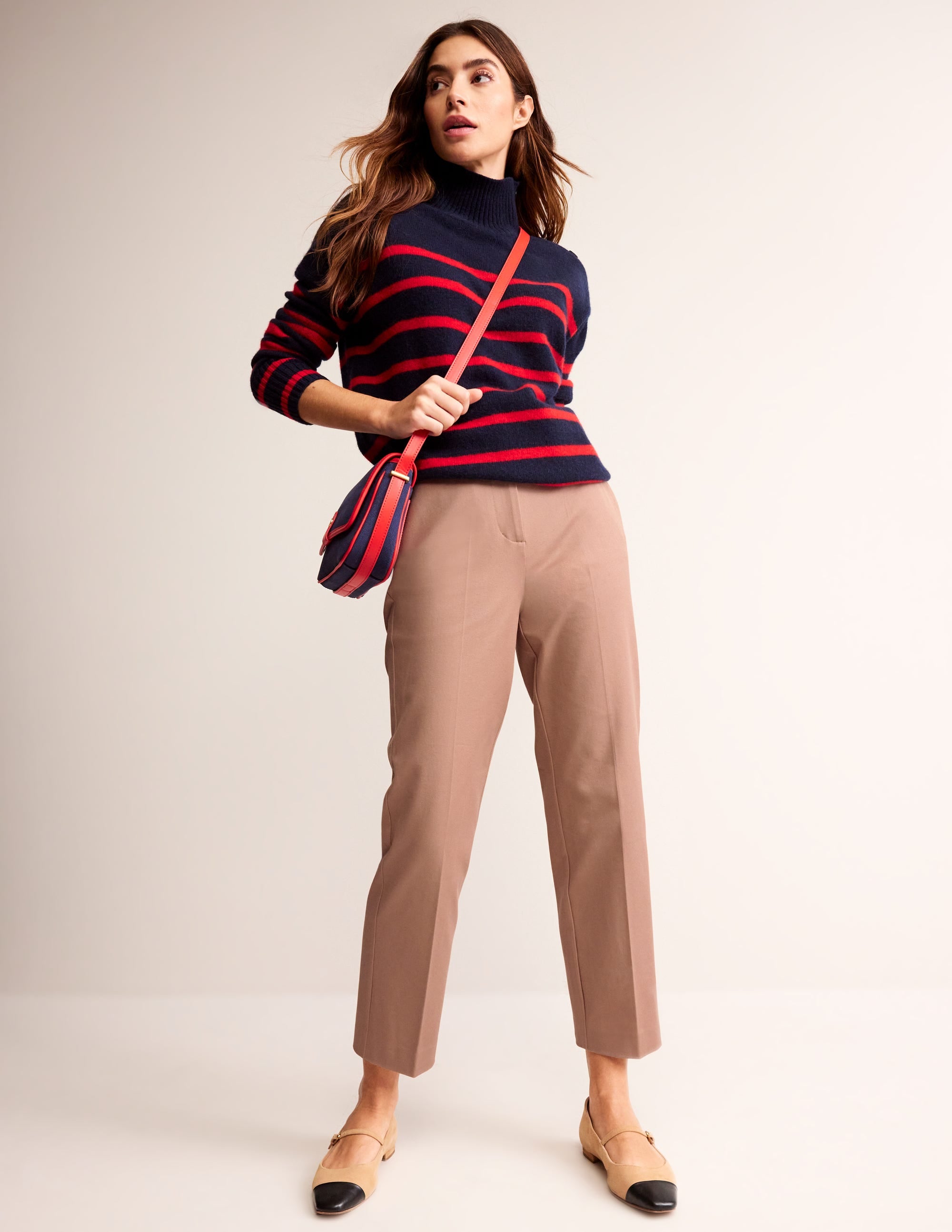 Pantalon Kew en bi-stretch-Helles Karamel - Image 1