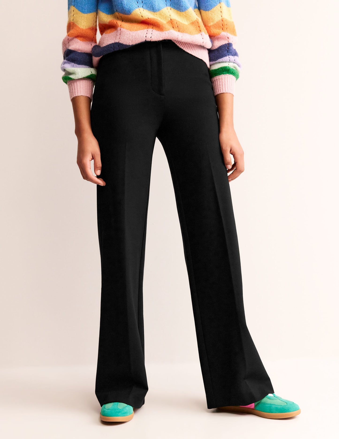 Pantalon Westbourne en point de Rome-Noir