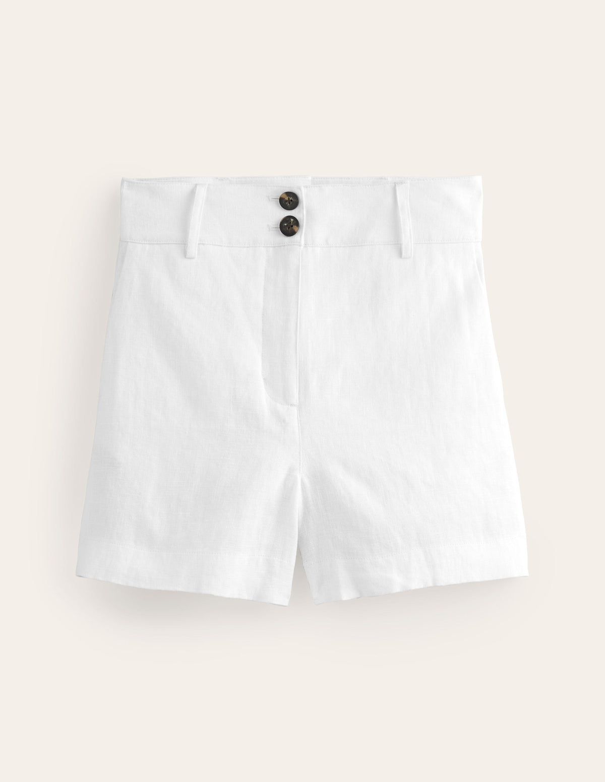 Short Westbourne en lin-Blanc - Image 6