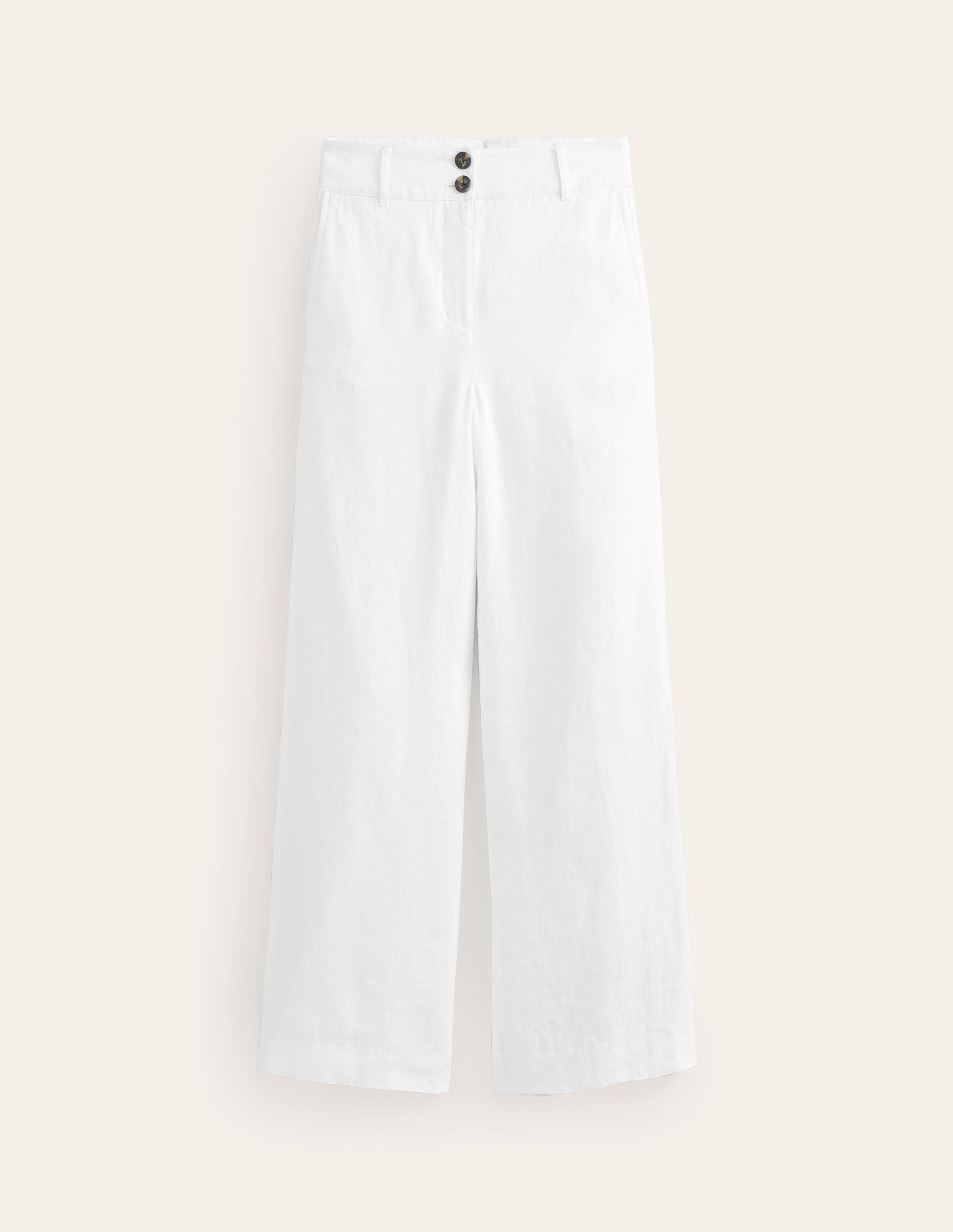 Pantalon Westbourne en lin-Blanc - Image 5