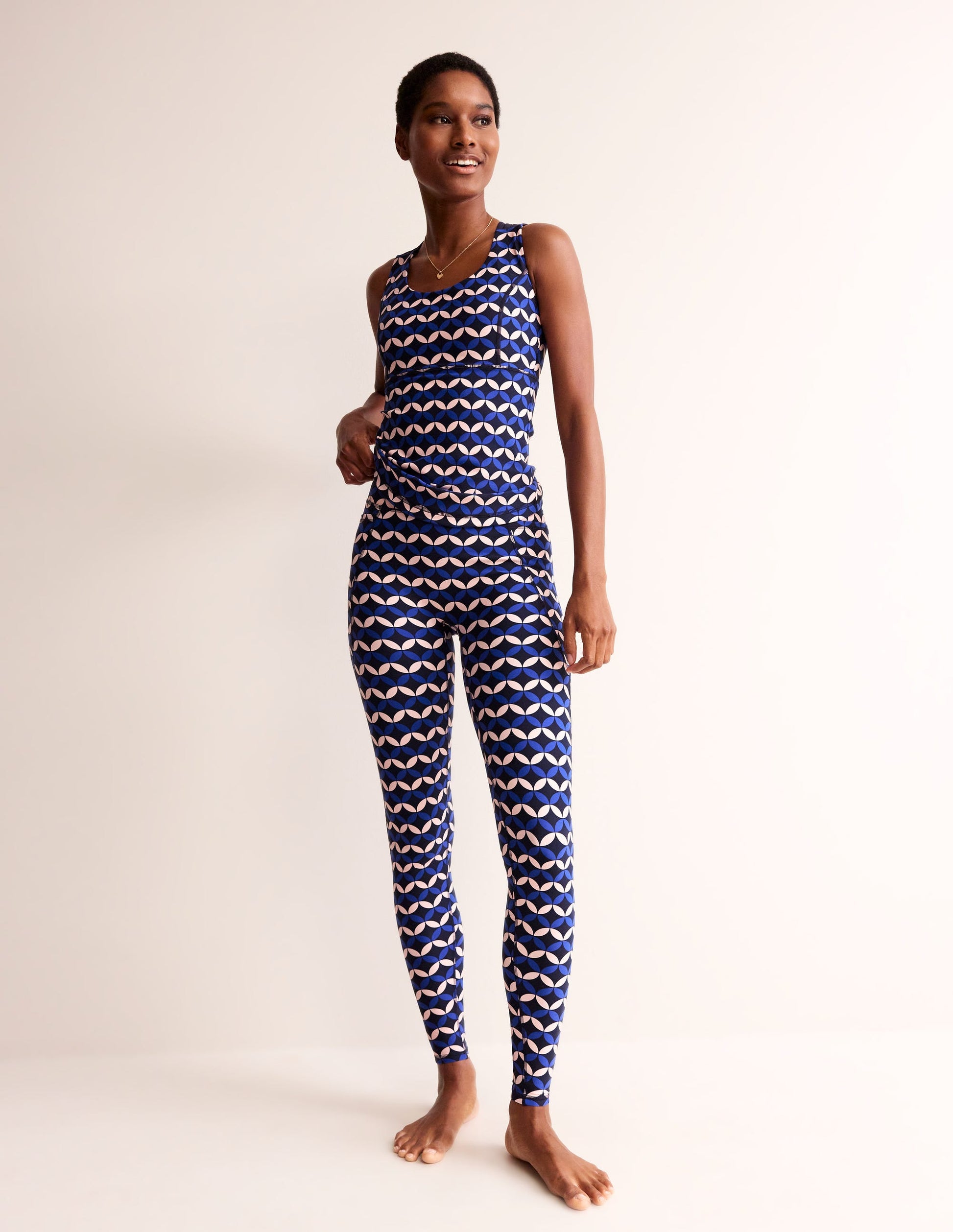 Leggings mit hohem Bund und Tasche-Surf The Web, Diamond Terrace-1