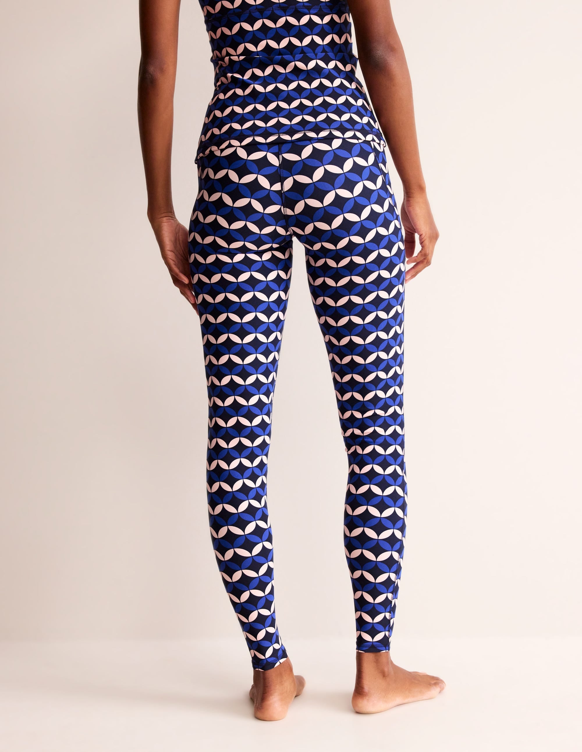Leggings mit hohem Bund und Tasche-Surf The Web, Diamond Terrace - Image 3
