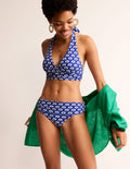 Klassische Bikinihose mit umgeschlagenem Bund-Surf The Web, Laub Geo