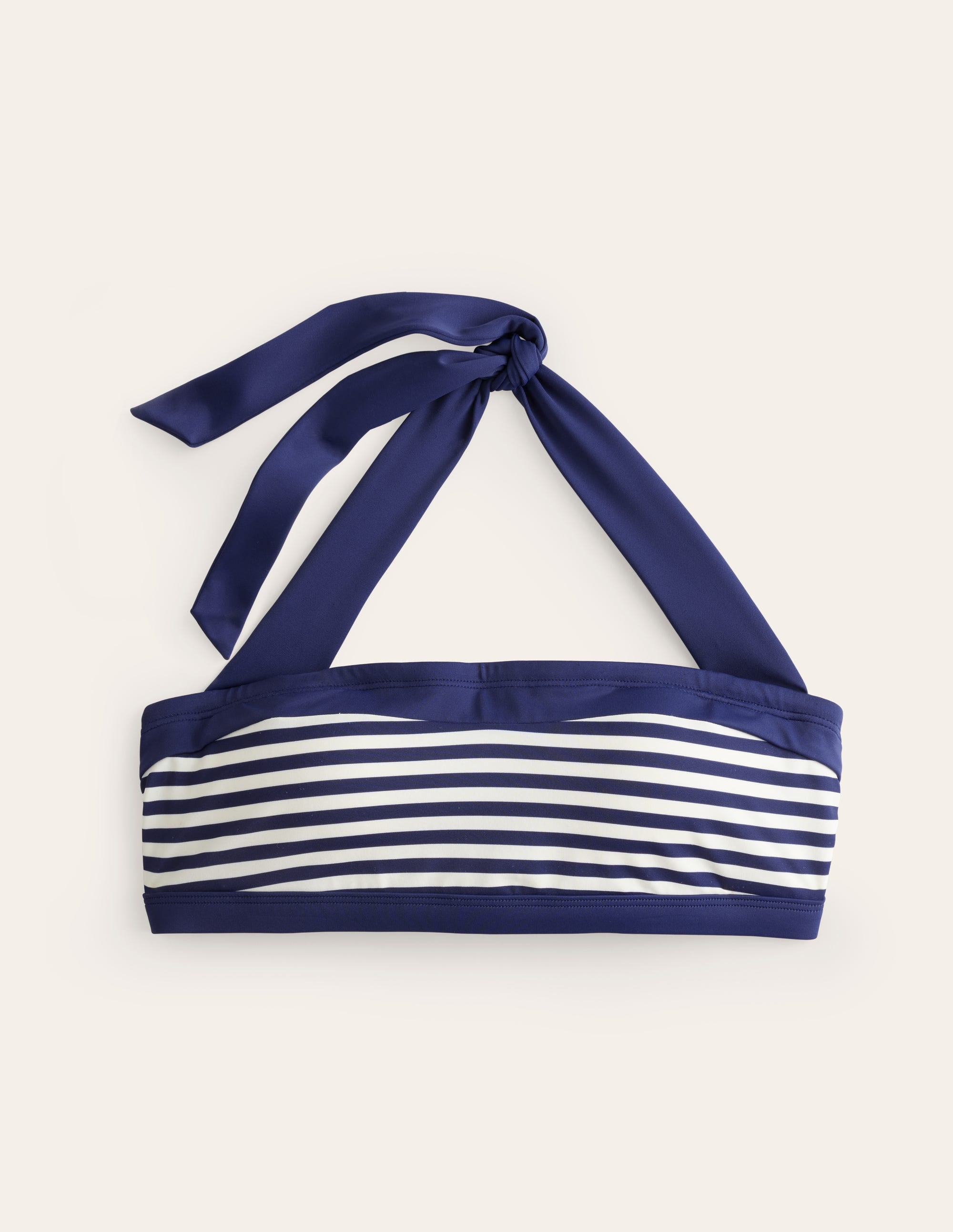 Santorini Bikinioberteil-Französisches Marineblau/Naturweiß Gestreift - Image 5