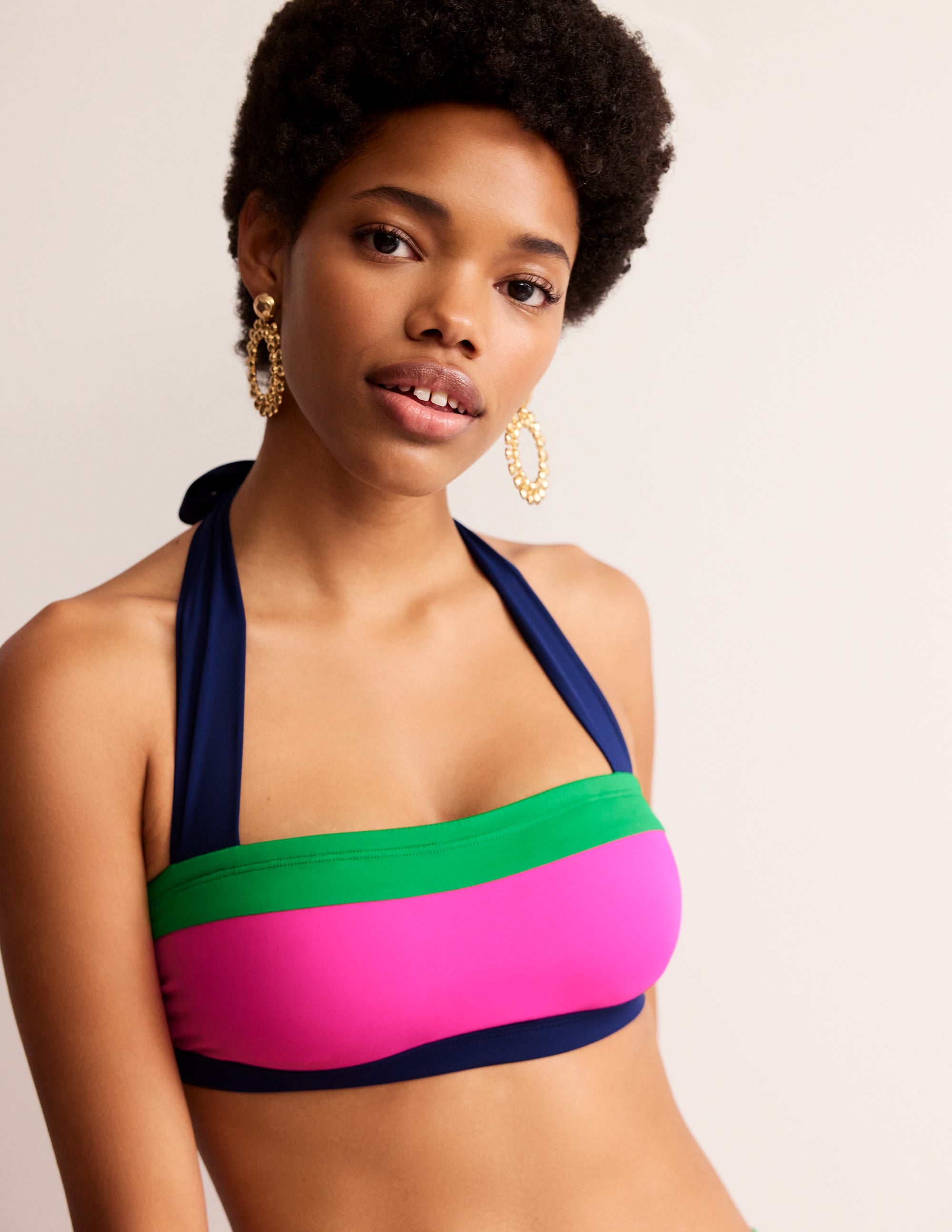 Haut de bikini Santorini-Colourblock super rose - Image 1