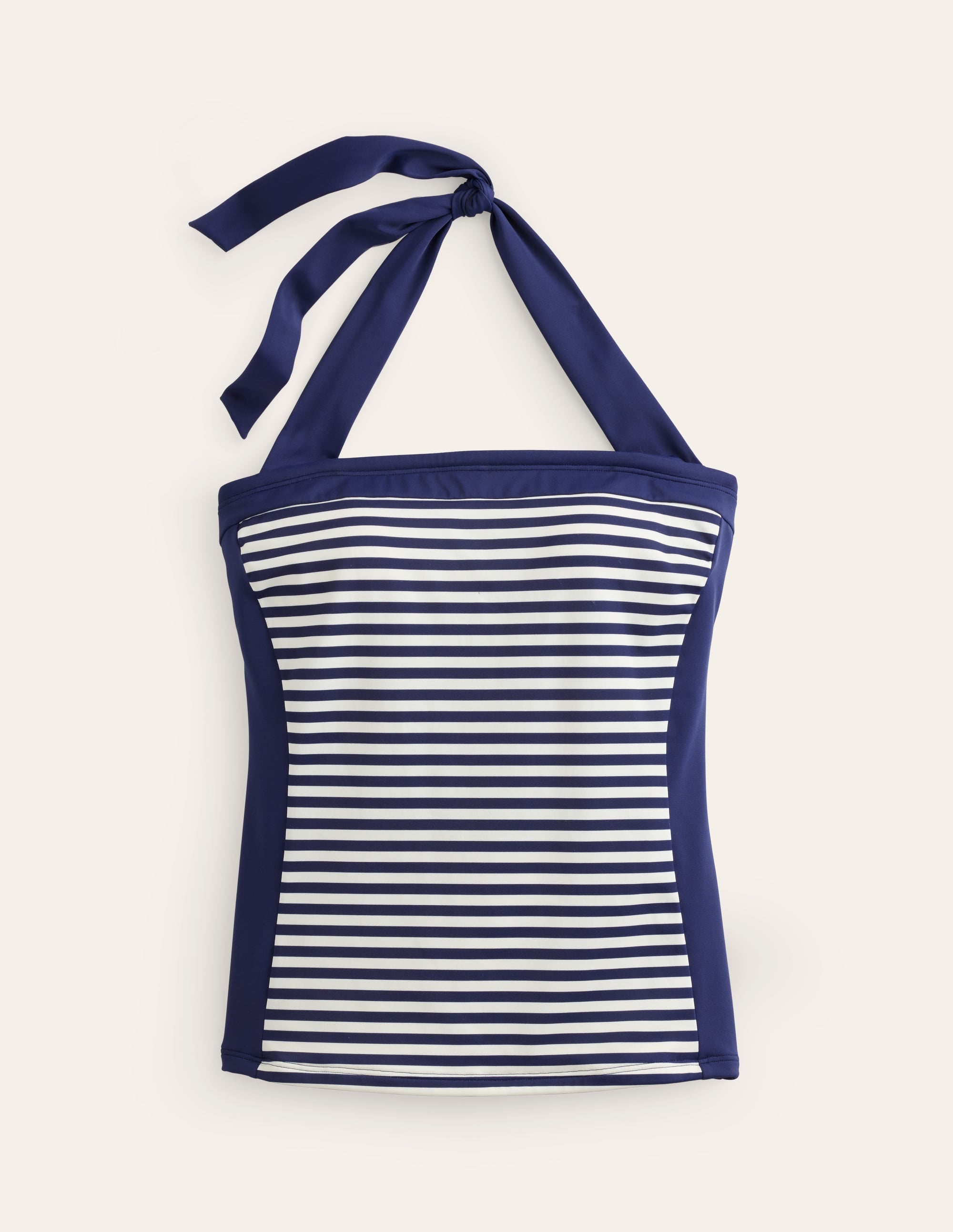Santorini Tankini-Oberteil-Französisches Marineblau/Naturweiß Gestreift - Image 5